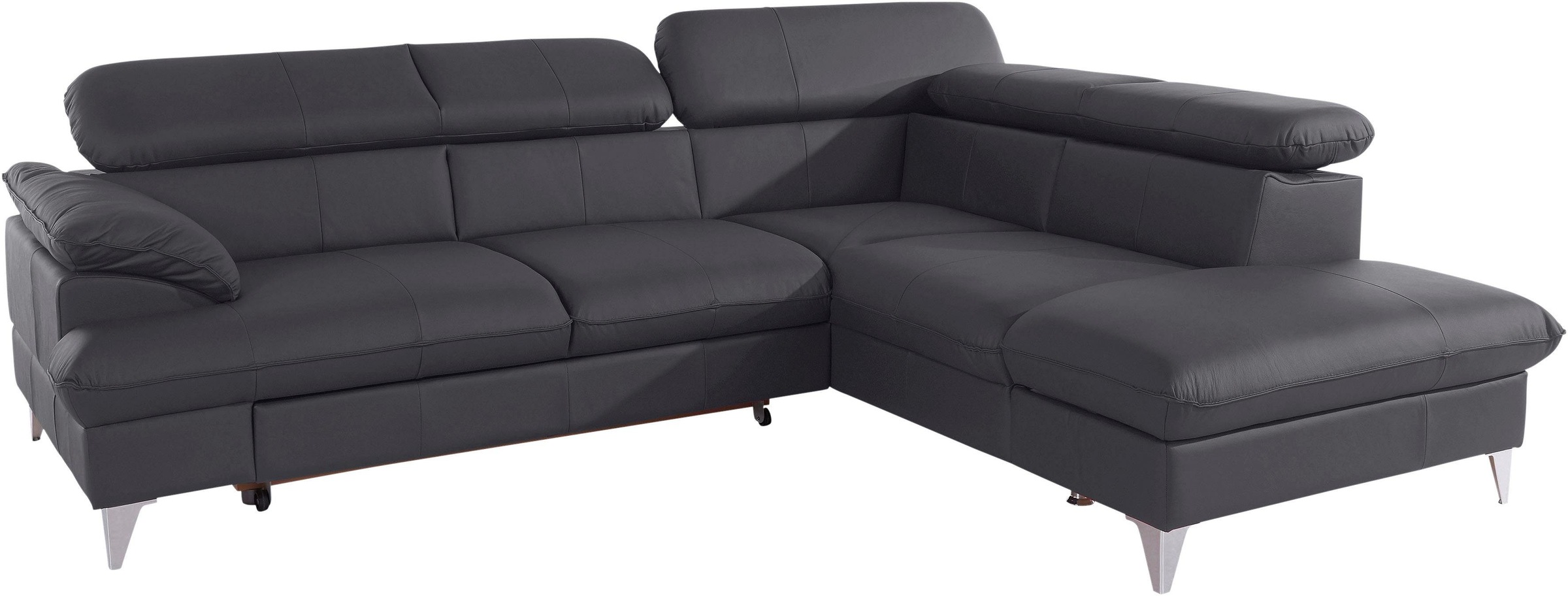 COTTA Polstergarnitur »Caluso L-Form«, Set bestehend aus: Ecksofa mit Kopfteilverstellung & Hocker