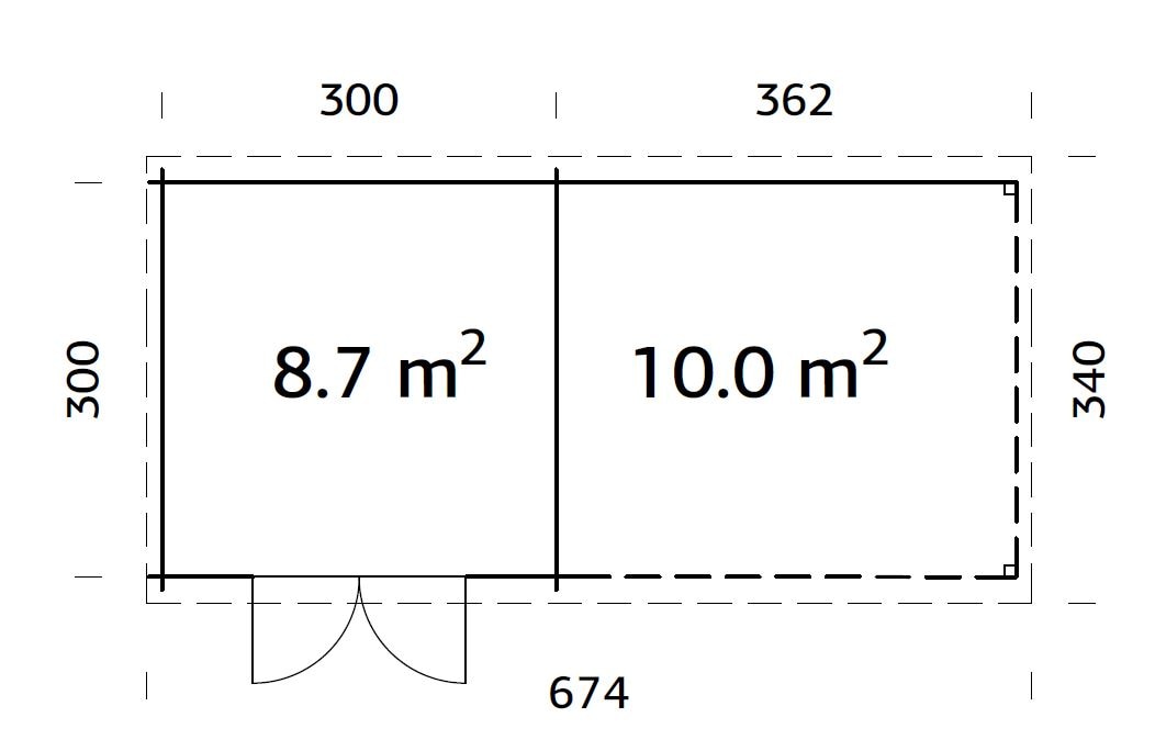 Palmako Gartenhaus »Ella« verschiedene Farben