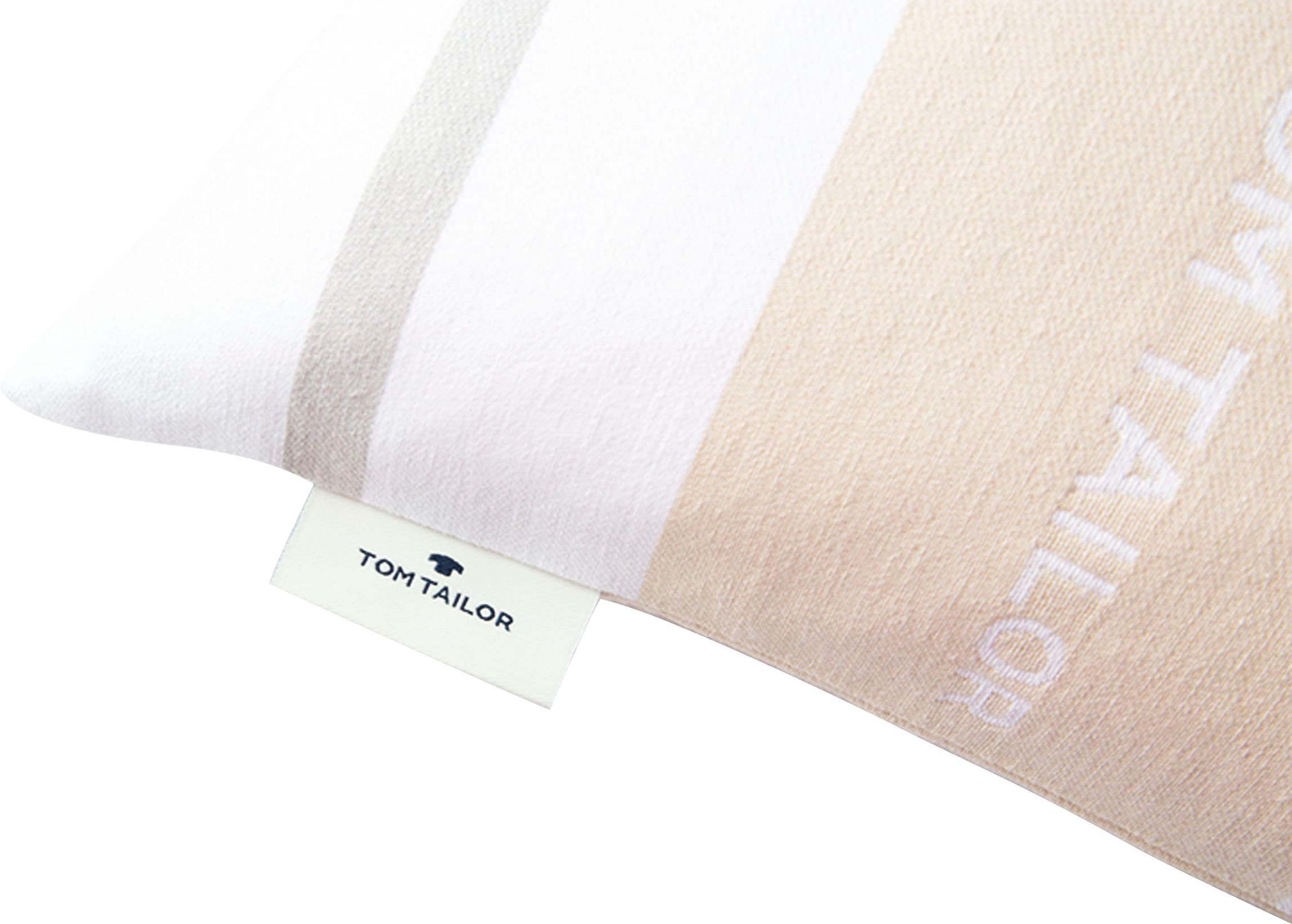 TOM TAILOR HOME Dekokissen »Logo«, mit eingewebtem Markenlogo, Kissenhülle  ohne Füllung, 1 Stück bequem und schnell bestellen