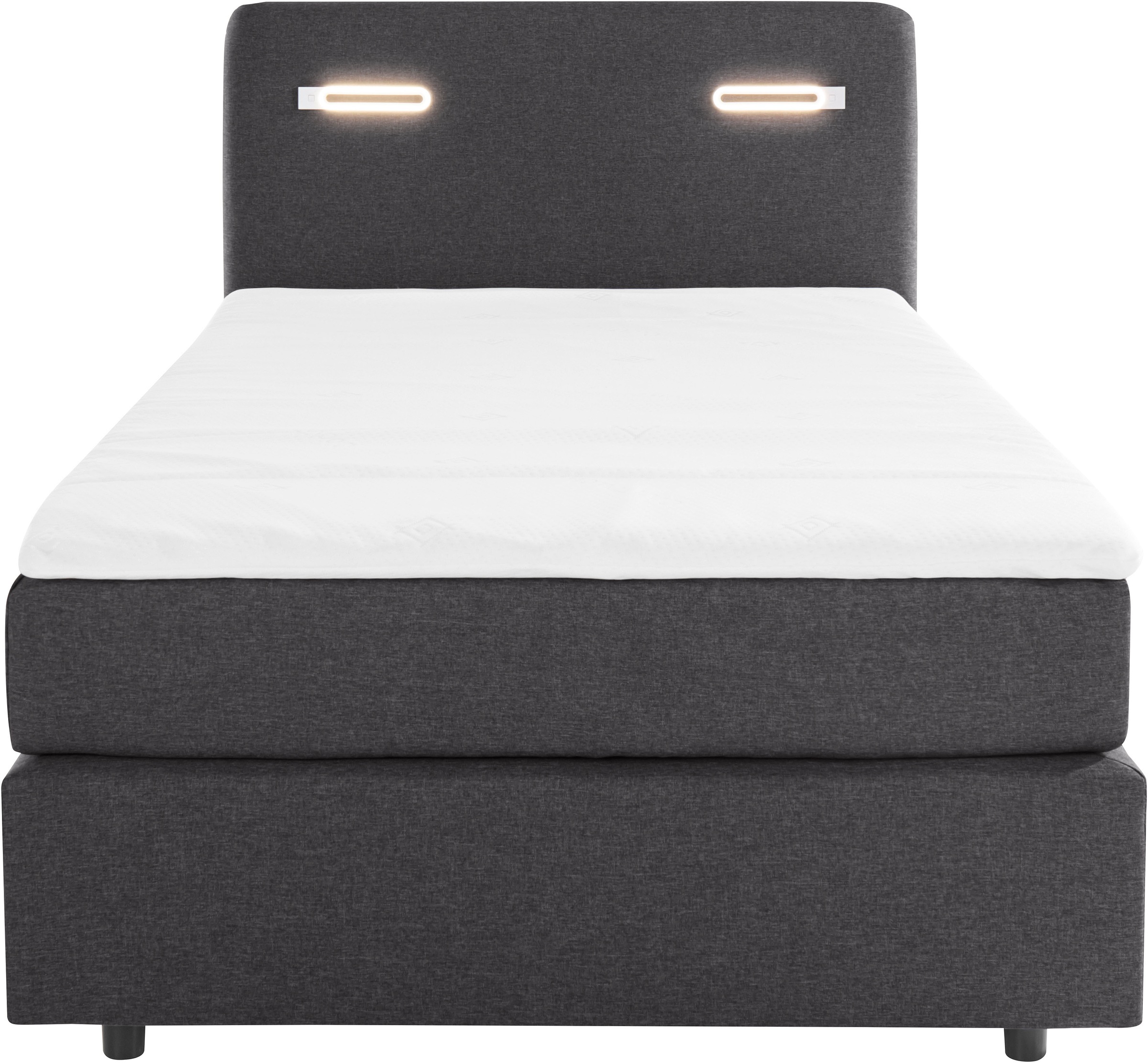 INOSIGN Boxbett »Luan«, Schubkästen, LED-Beleuchtung und Topper, in Breite 120 cm und 180 cm
