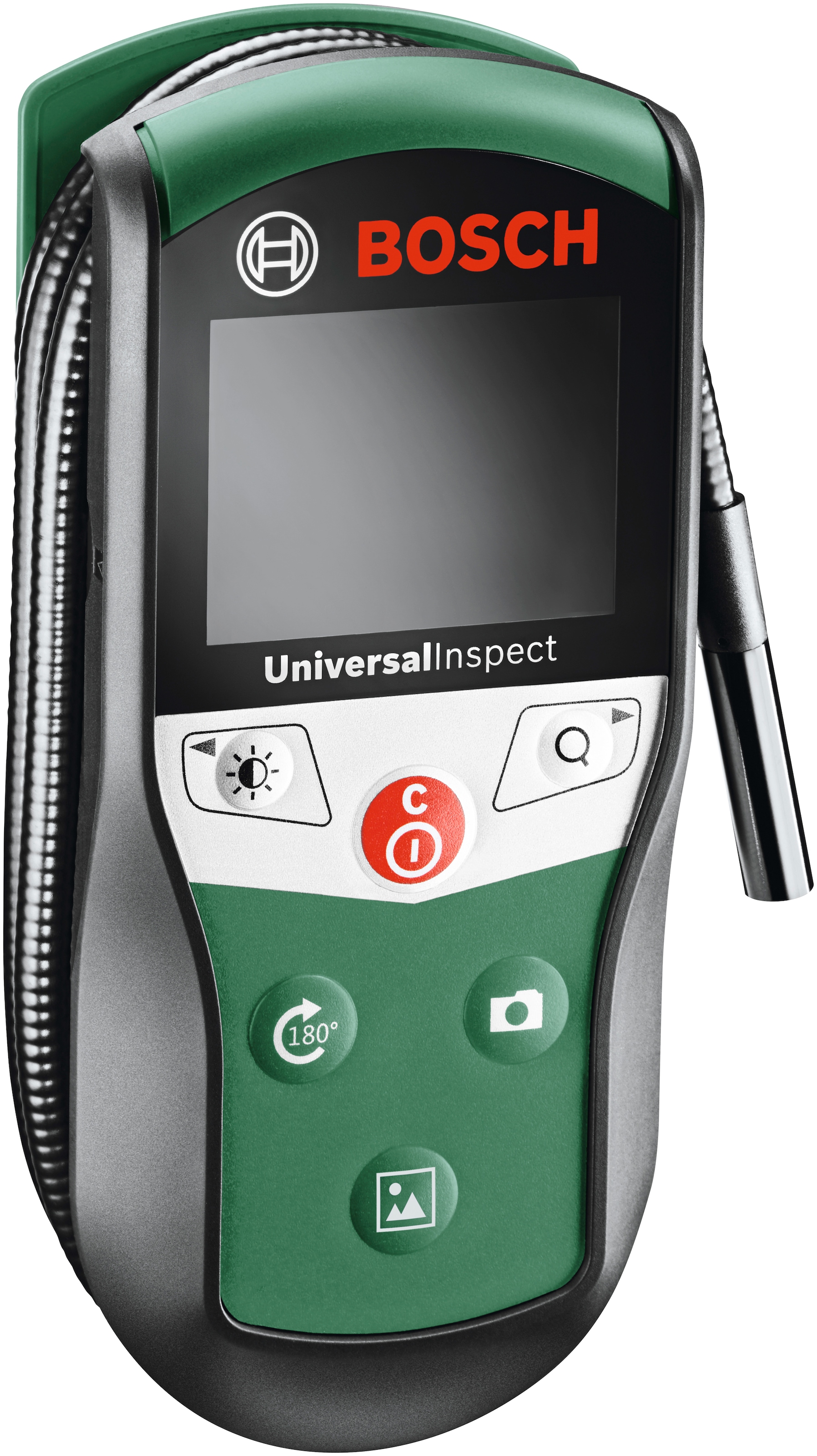 BOSCH HOME & GARDEN Inspektionskamera »UniversalInspect« mit 2 Hülsen zum Fixieren des Zubehörs, 8 mm grün/schwarz 95 cm Kabellänge