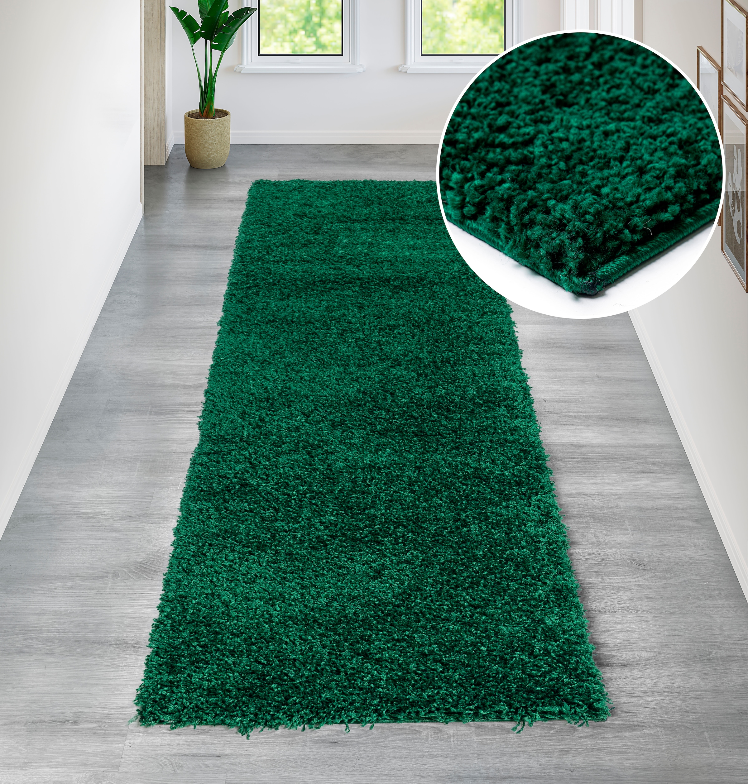 my home Läufer »Shaggy 30«, rechteckig, 30 mm Höhe, Teppich-Läufer, Brücke, günstig online kaufen