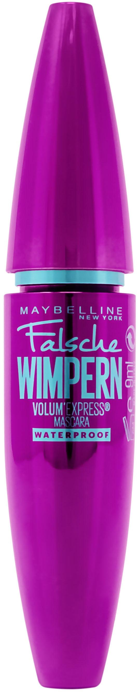 MAYBELLINE NEW YORK Mascara »Volum‘ Express Falsche Wimpern Waterproof«, mit patentierter Löffelbürste