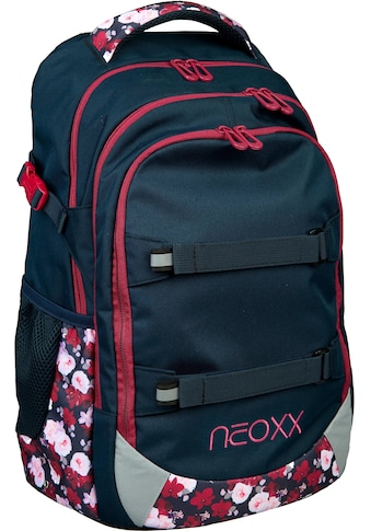 neoxx Schulrucksack »Active, My Heart Blooms«, reflektierende Details, aus recycelten... kaufen
