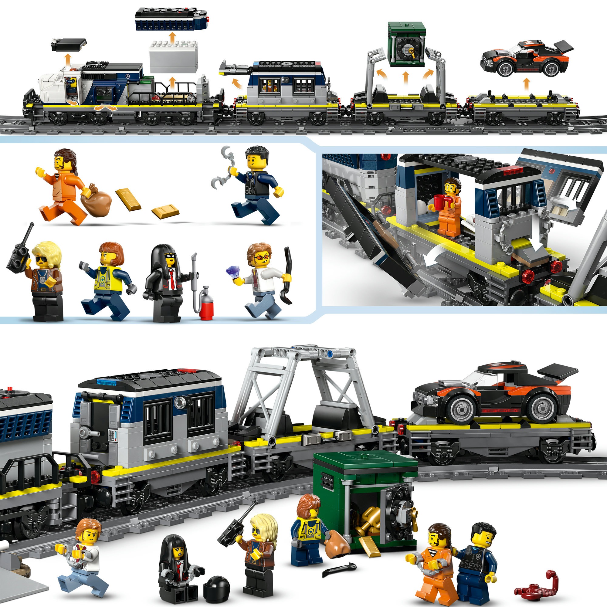 LEGO® Konstruktionsspielsteine »Überfall auf den Polizeizug (60508), LEGO City«