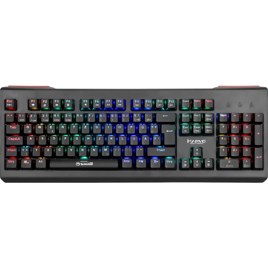 MARVO Gaming-Tastatur »KG959G«, (Funktionstasten-Multimedia-Tasten-USB-Anschluss-Ziffernblock)