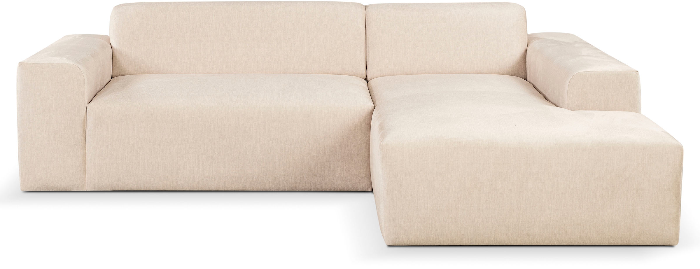 WERK2 Ecksofa »Zeus-L modern & zeitlos, Breite 253 cm, bequemes Sofa« Curvy günstig online kaufen