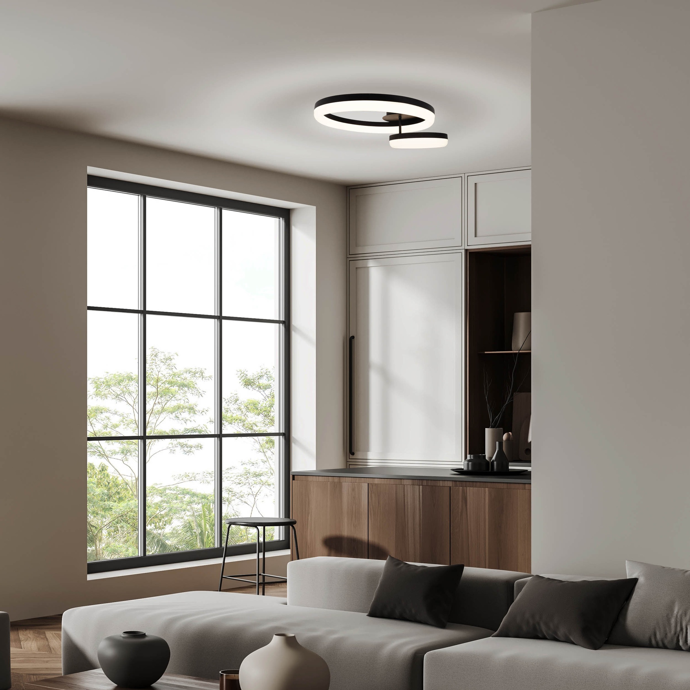 näve LED Deckenleuchte »CIRCULO« 1 Stk. Warmweiß Stufenweise dimmbar per Wa günstig online kaufen