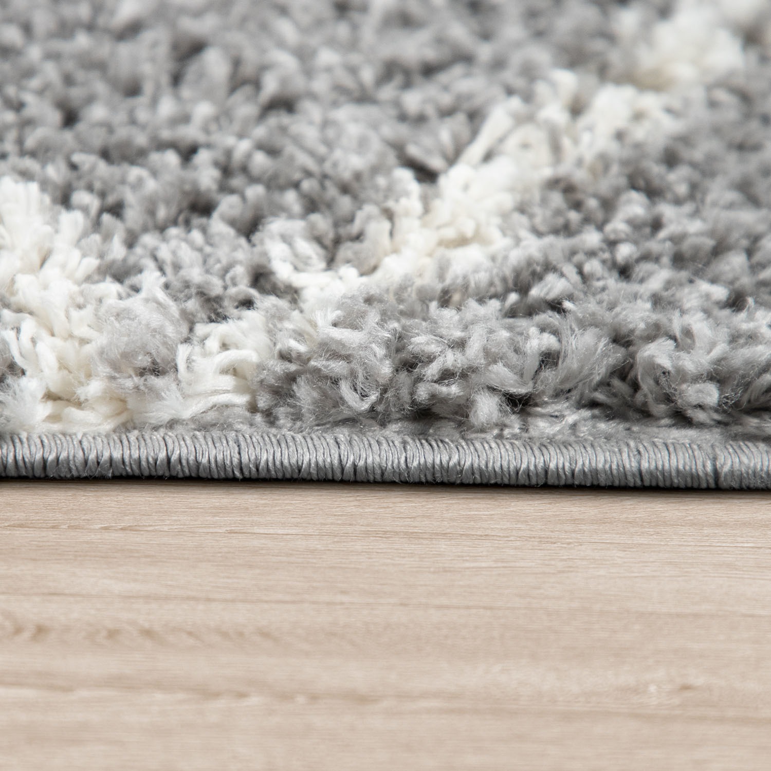 Paco Home Hochflor-Teppich »Kalmar 442«, rund, 40 mm Höhe, Scandi Design, Rauten Muster, weich & kuschelig