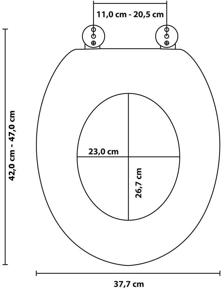 Sanilo WC-Sitz »Wave«, mit Absenkautomatik, BxL: 37,7 x 42,0 - 47,0 cm