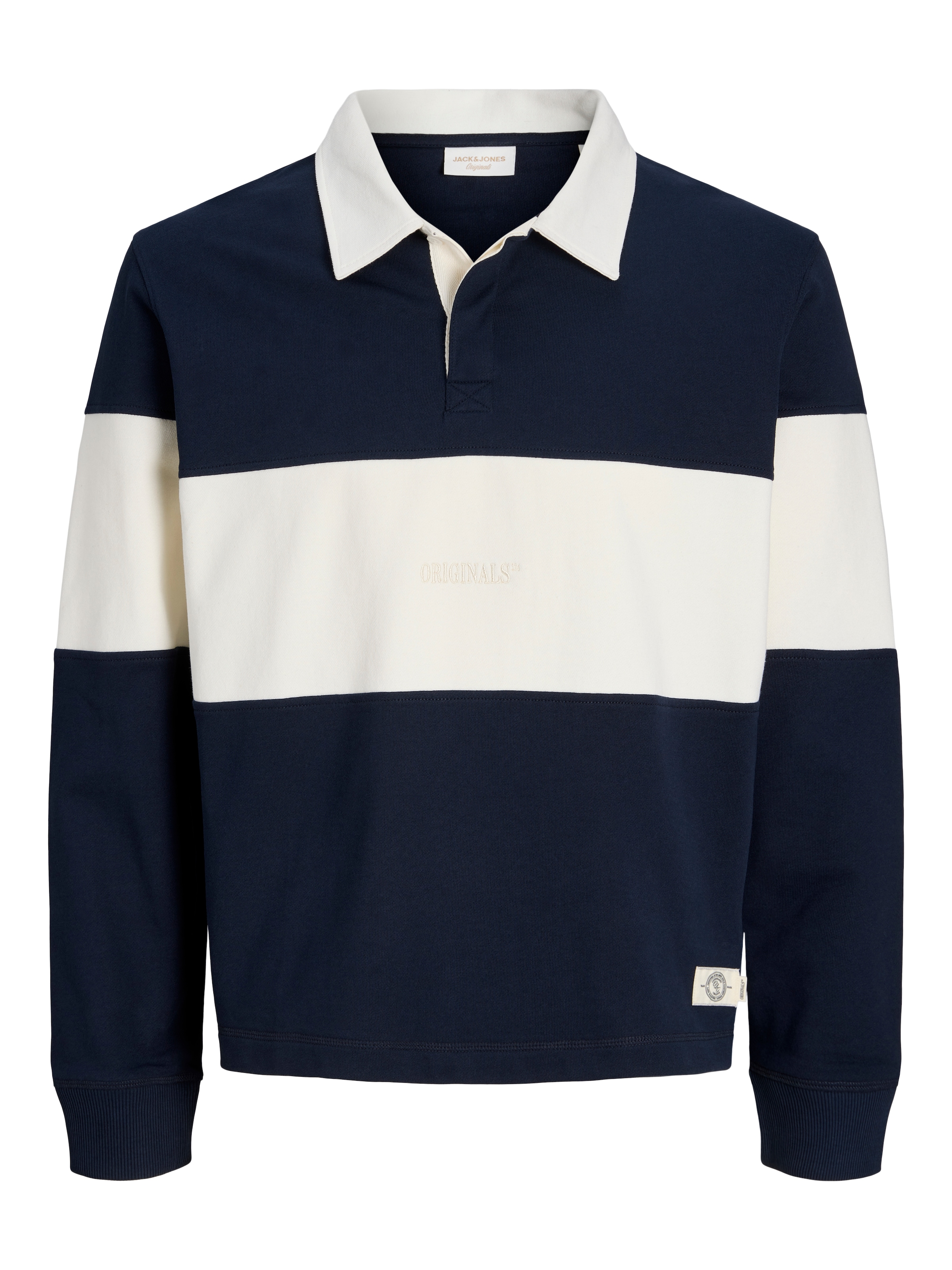 Jack & Jones Sweatshirt »JORFREDERIKSBERG BLOCKING SWEAT POLO SN«, Baumwolle, relaxed fit

