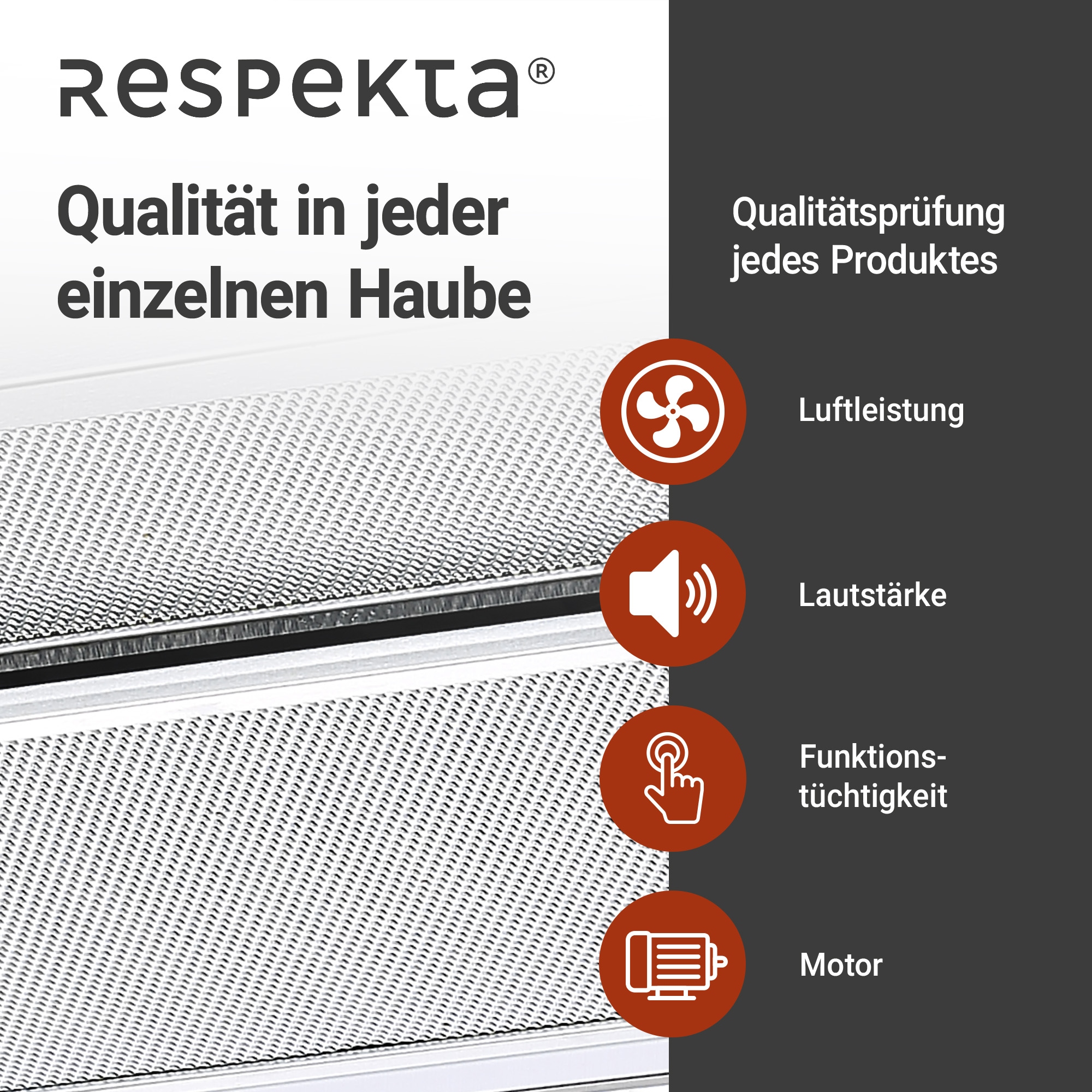 RESPEKTA Flachschirmhaube »CH 4138 IX C«, 60 cm, Flachschirmhaube, 2 Leistungsstufen, Ab- und Umluftfähig