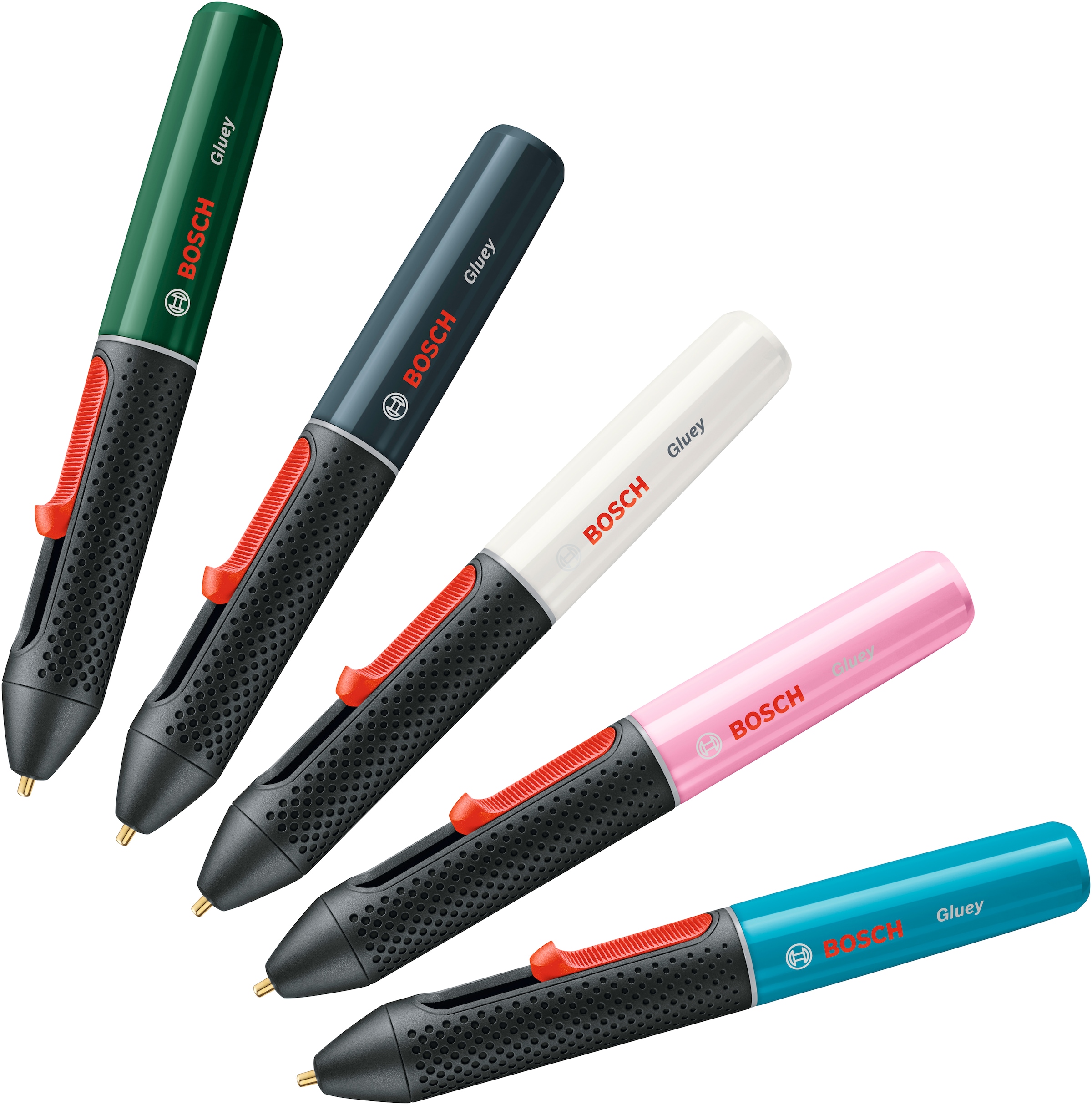 Bosch Home & Garden Heißklebestift »Gluey, pink« USB-Ladegerät & -Kabel,  2x1,2 V HR06 (AA) Akkus,  inkl. 20 Mini-Klebesticks in vielen Farben