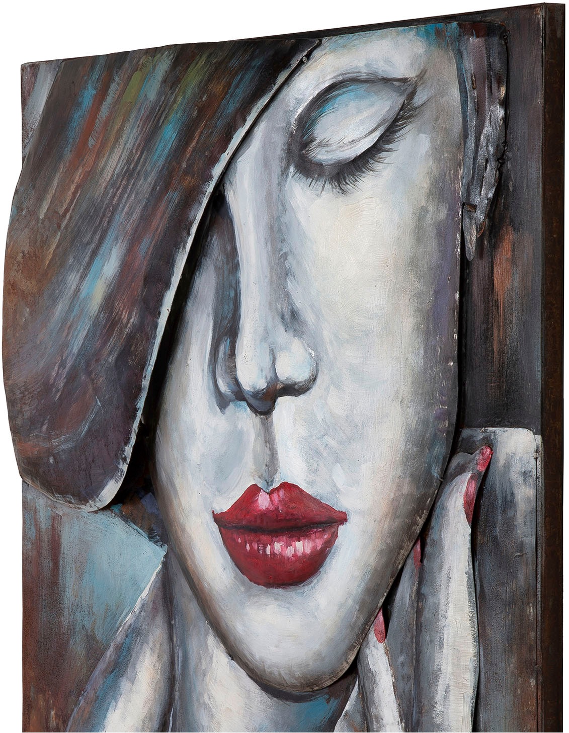 Casablanca by Gilde Metallbild »Bild rechteckig Noblesse weiß H. 120 cm« 1 günstig online kaufen