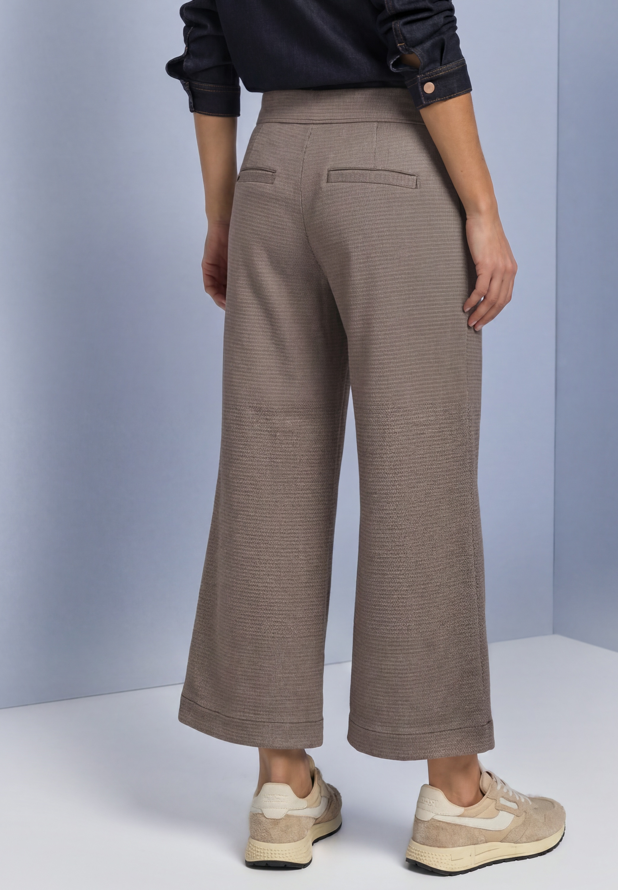 STREET ONE Culotte  Stoffhose aus Jersey mit Jacquard Dessin