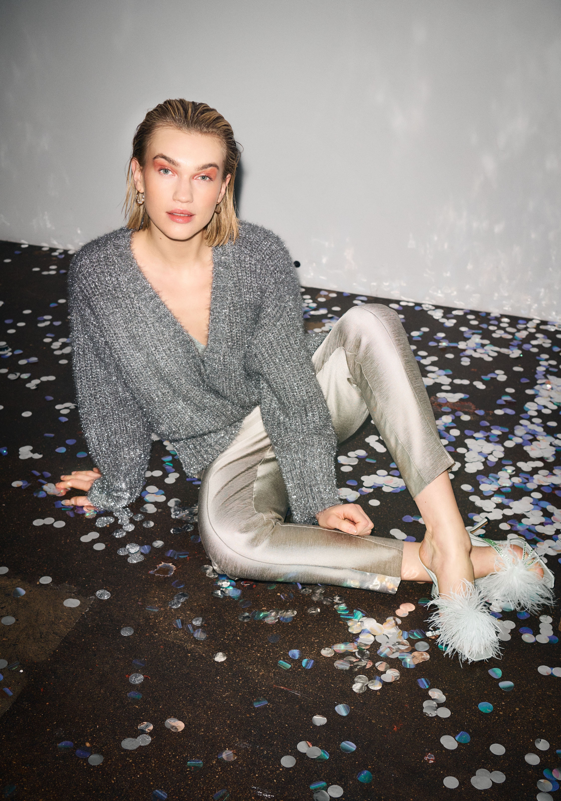 Saint Tropez Strickjacke »HalfaSZ Cardigan« mit Glitzereffekt