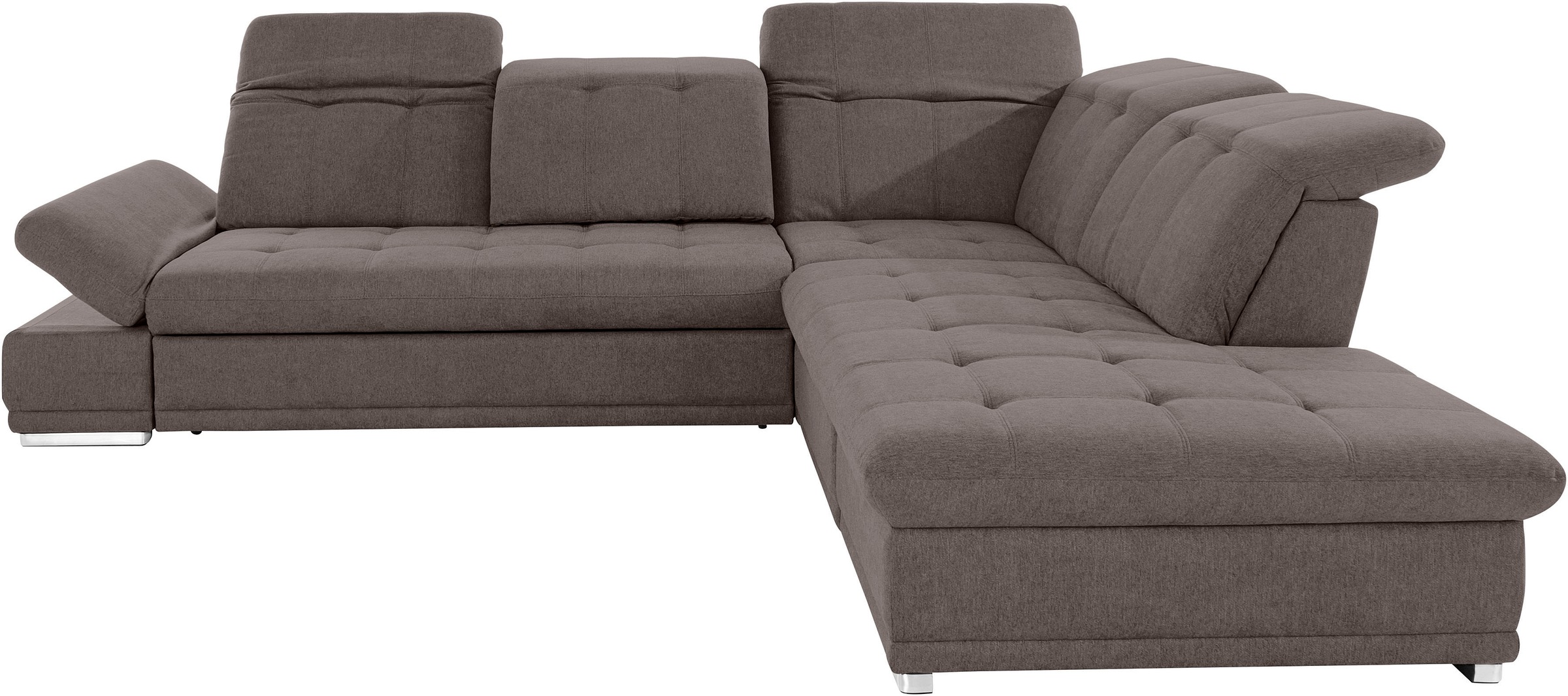 COTTA Ecksofa »Holiday L-Form mit Sitztiefen-, Armteil- und Kopfteilverstellung«, wahlweise mit Bettfunktion & Bettkasten