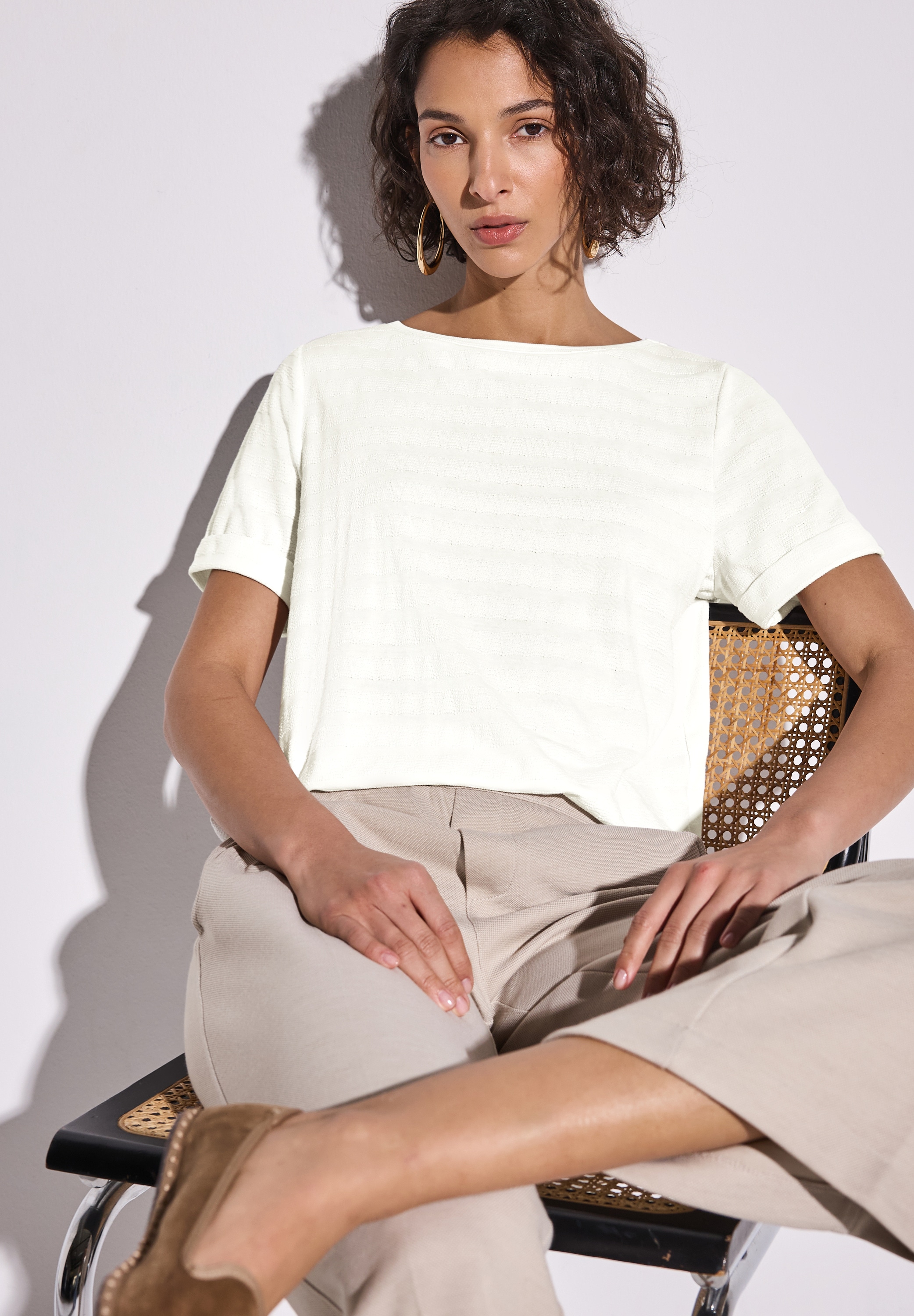 STREET ONE T-Shirt, mit Struktur Muster
