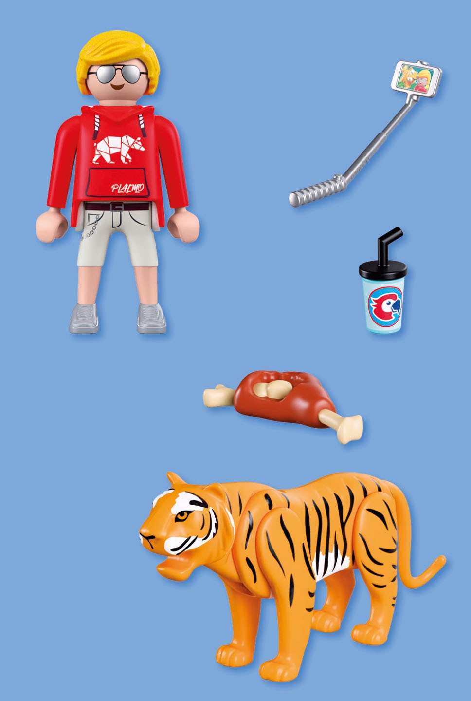 Playmobil® Konstruktions-Spielset »Zoo: Tiger und Besucher (72089), Animals & Friends« Made in Europe