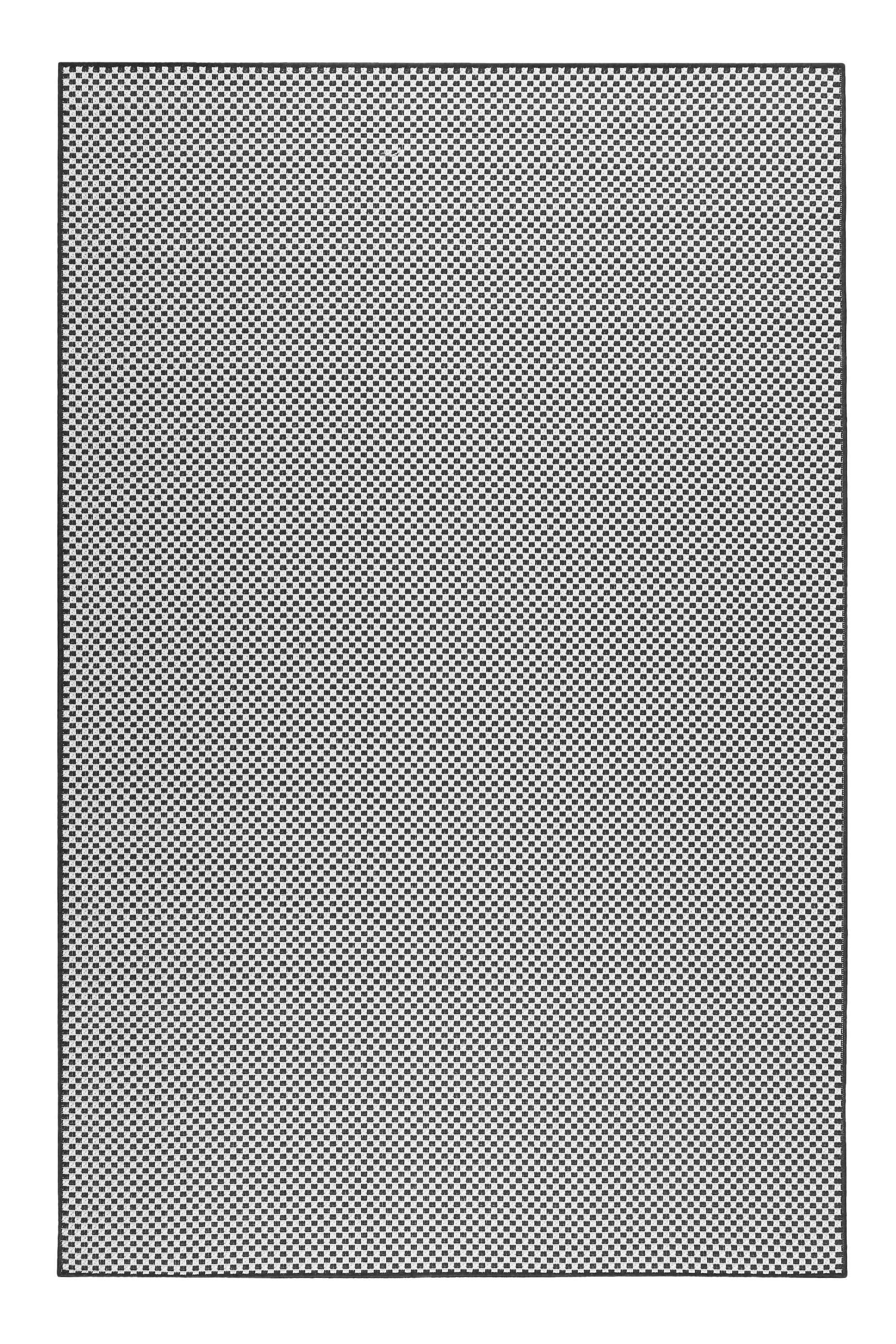 Esprit Outdoorteppich »Raccoon,  ESP-22557«, rechteckig, 4 mm Höhe, Läufer, wetterfest,schwarz weiß kariert, ideal für Balkon, Terrasse