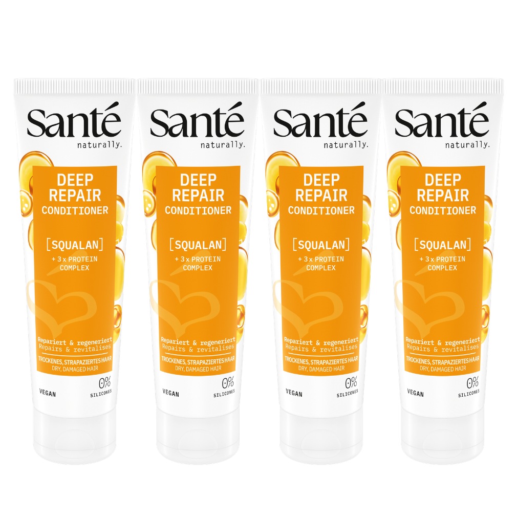 SANTE Haarspülung »Deep Repair Conditioner Squalan + 3-Fach Protein Komplex« Haarspülung, mit Kokosöl, Arganöl und Olivenöl, für strapaziertes Haar
