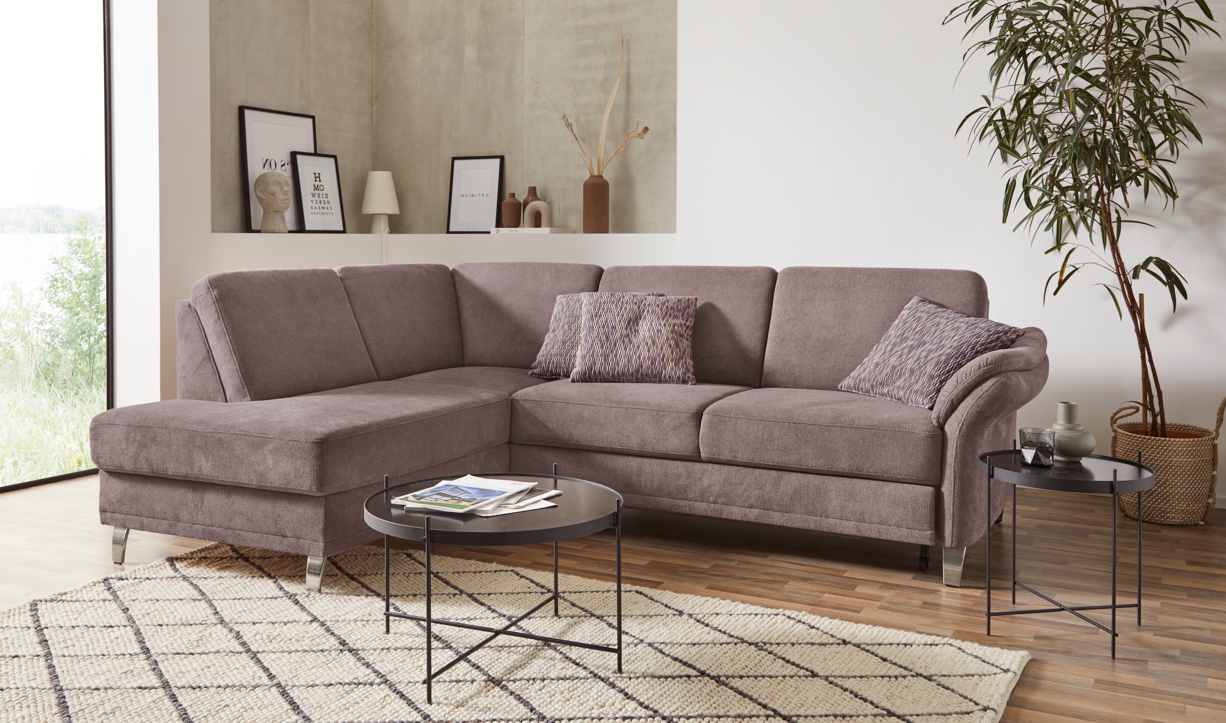 sit&more Ecksofa »Clio L-Form« wahlweise mit Bettfunktion und Bettkasten, i günstig online kaufen