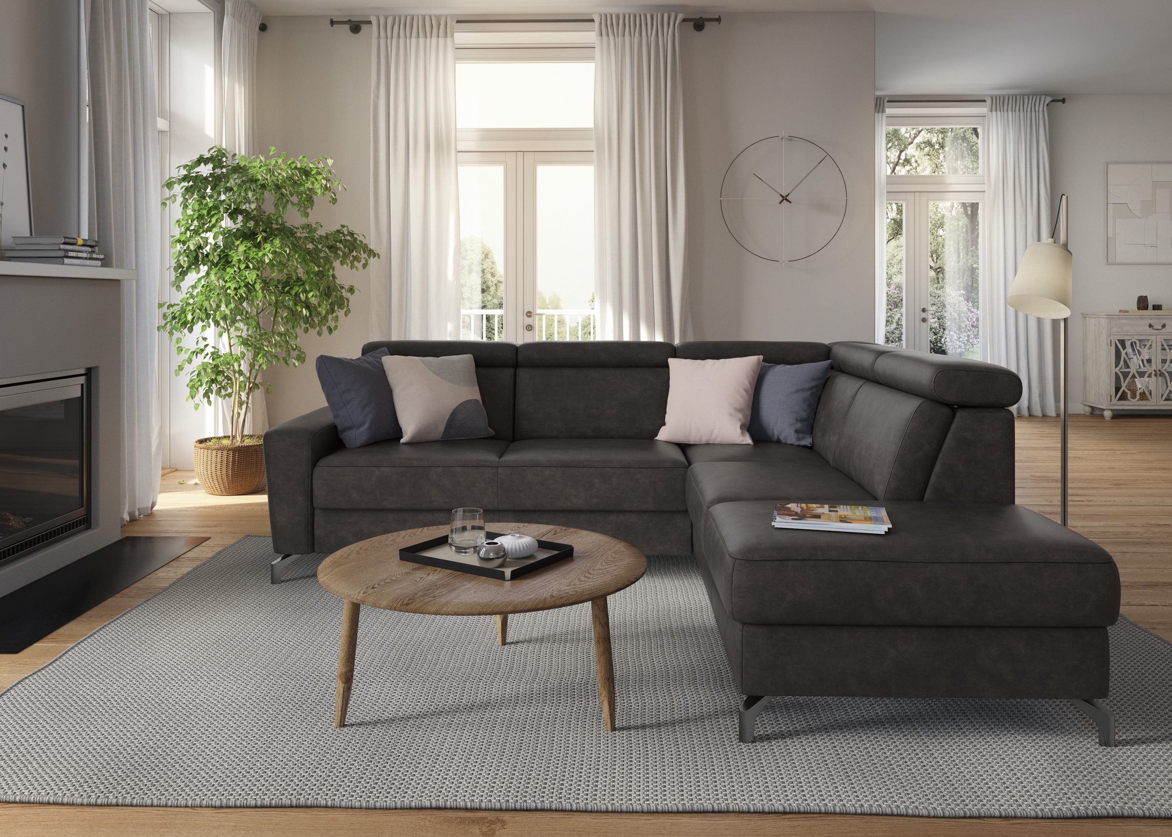 sit&more Ecksofa »Scarlett L-Form«, inklusive Kopfteilverstellung, wahlweis günstig online kaufen