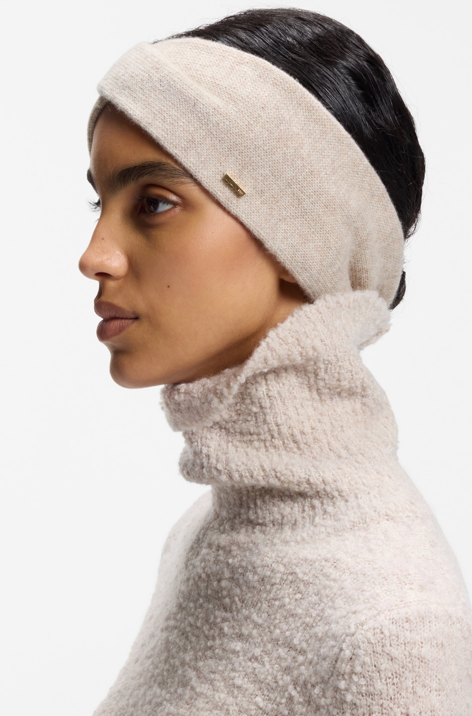BOSS Stirnband »Livia Headband« aus edlem Kaschmir-Mix