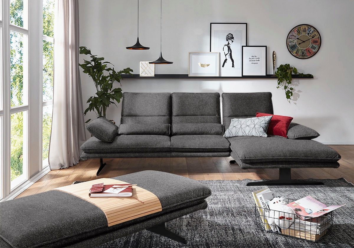 W.SCHILLIG Ecksofa »broadway, Designsofa mit tollem Sitzkomfort«, Sitztiefe günstig online kaufen