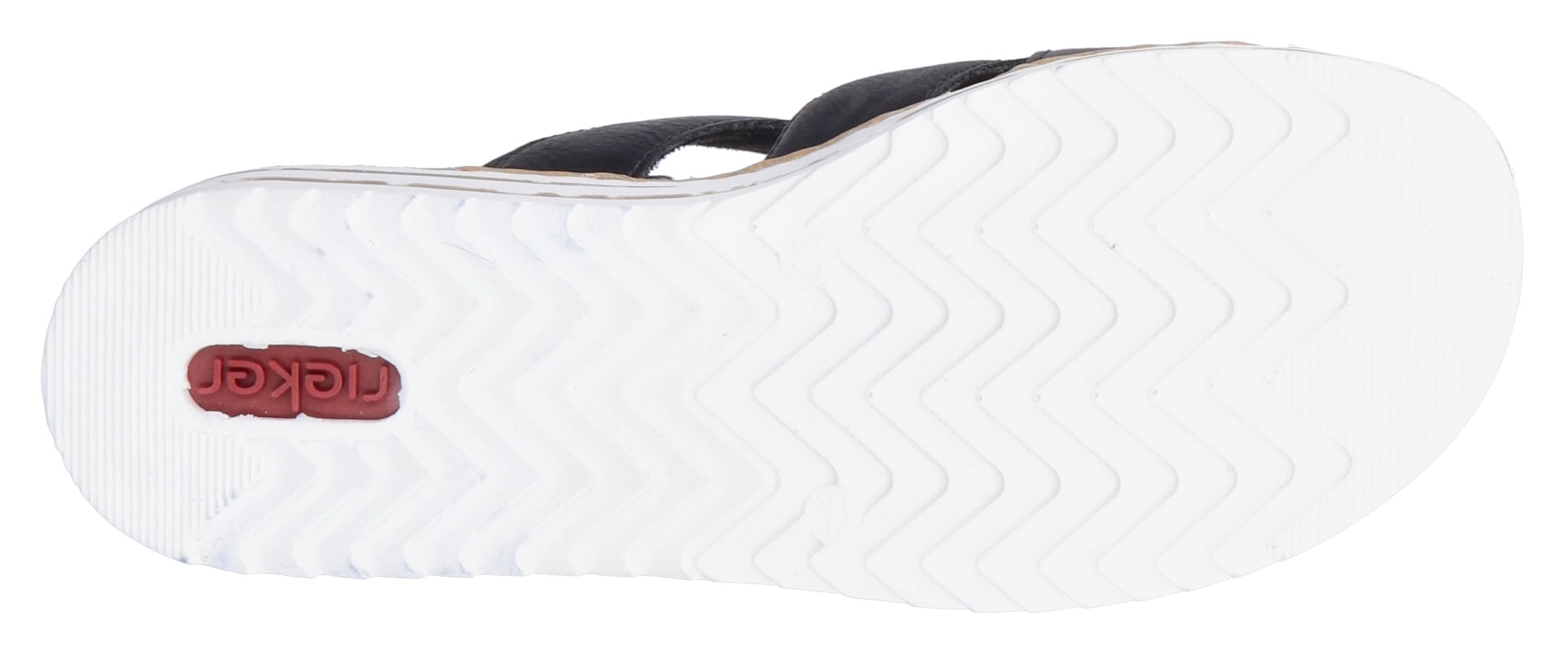 Rieker Pantolette, Sommerschuh, Keilabsatz, Hausschuh, Schlappen mit softer Innensohle