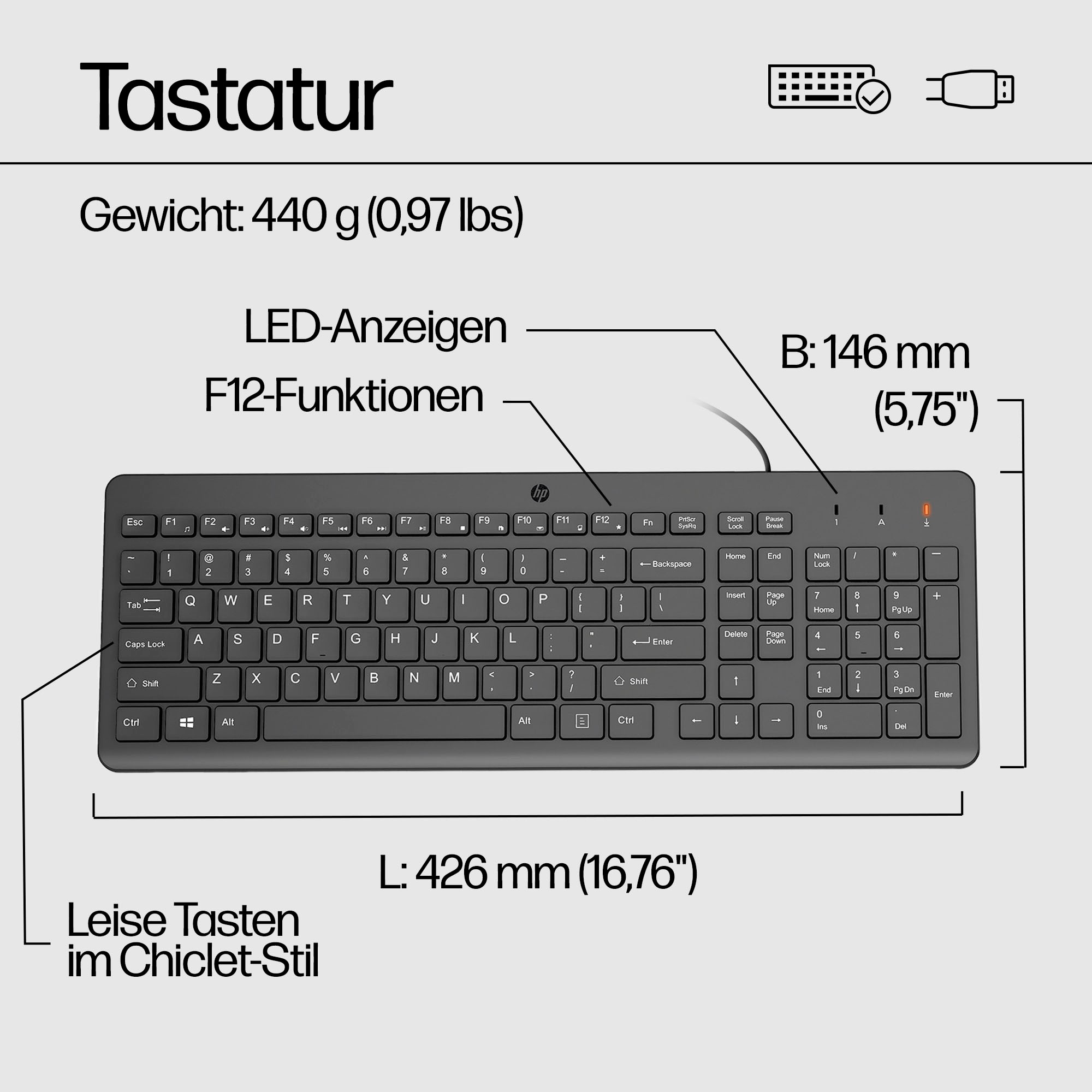 HP Tastatur- und Maus-Set »150«