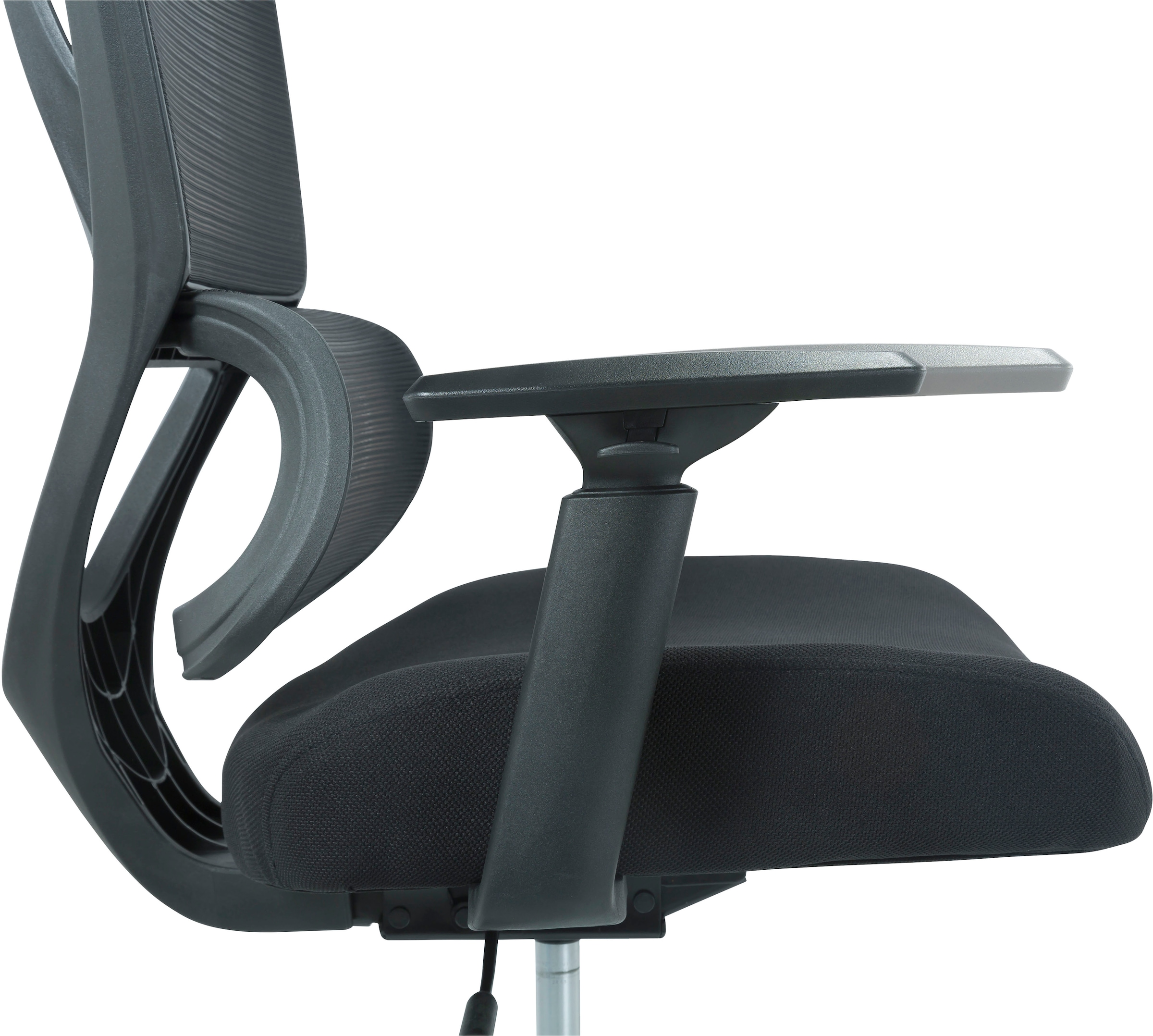 Places of Style Bürostuhl »Andora, moderner ergonomischer Schreibtischstuhl«, Netzstoff, verstellbare Armlehne & Kopfstütze, Lendenwirbelstütze