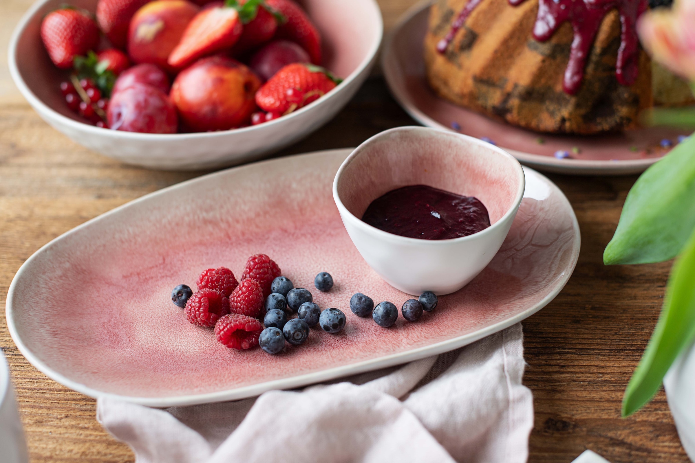 MÄSER Servierplatte »Frozen, Servierplatten-Set, Steinzeug«