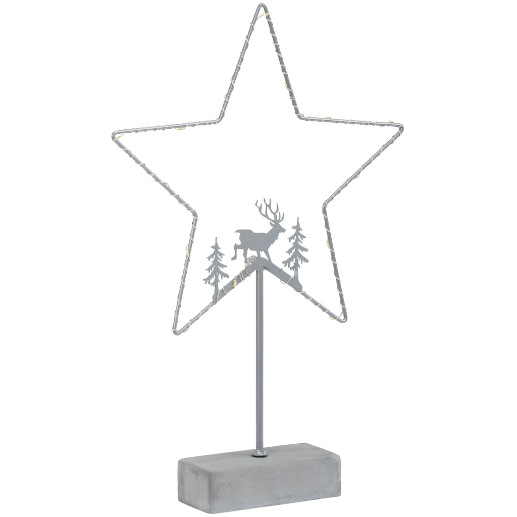 my home LED Stern »Timon«, 15 flammig-flammig, Weihnachtsstern, Gestell mit 15 warmen LED's, Höhe ca. 39,5 cm