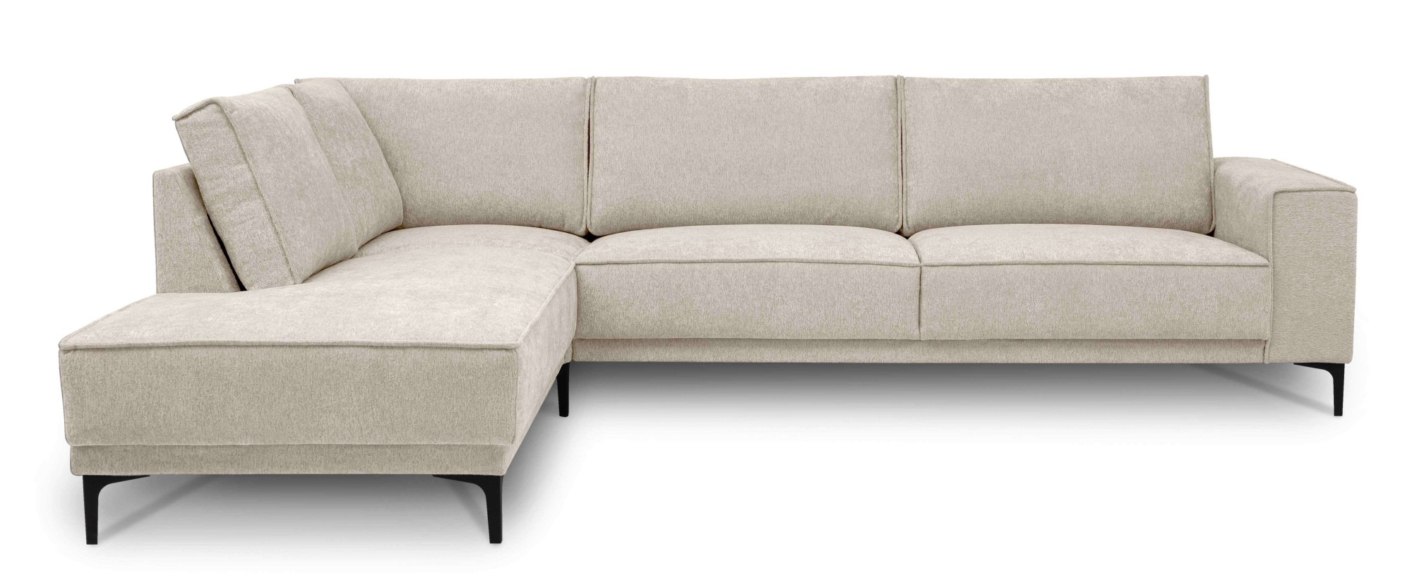 Places of Style Ecksofa »Polsterecke Oland, Struktur, Flachgewebe, Luxus-Mi günstig online kaufen