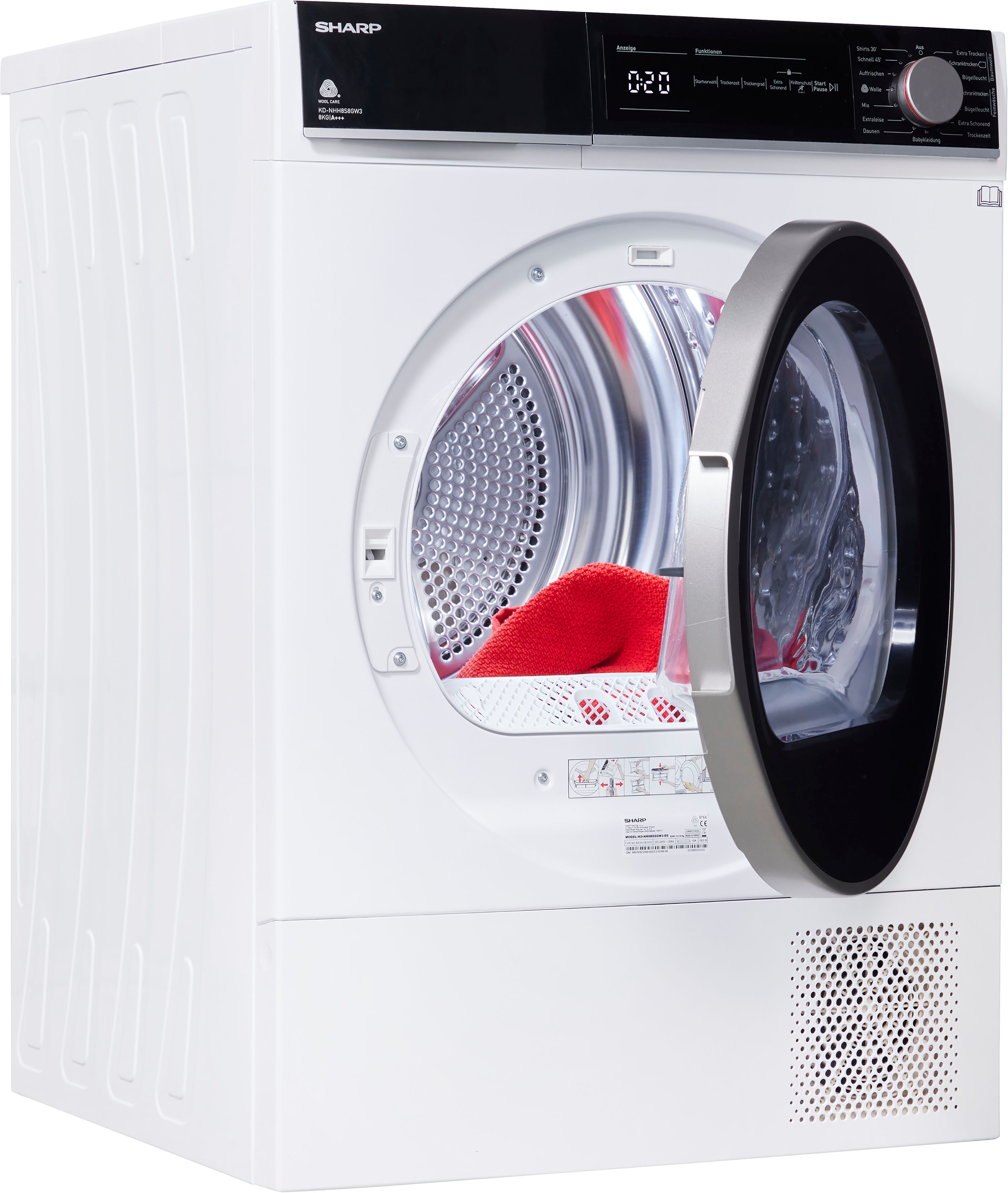 Sharp Wärmepumpentrockner »KD-NHH8S8GW3-DE«, 8 kg