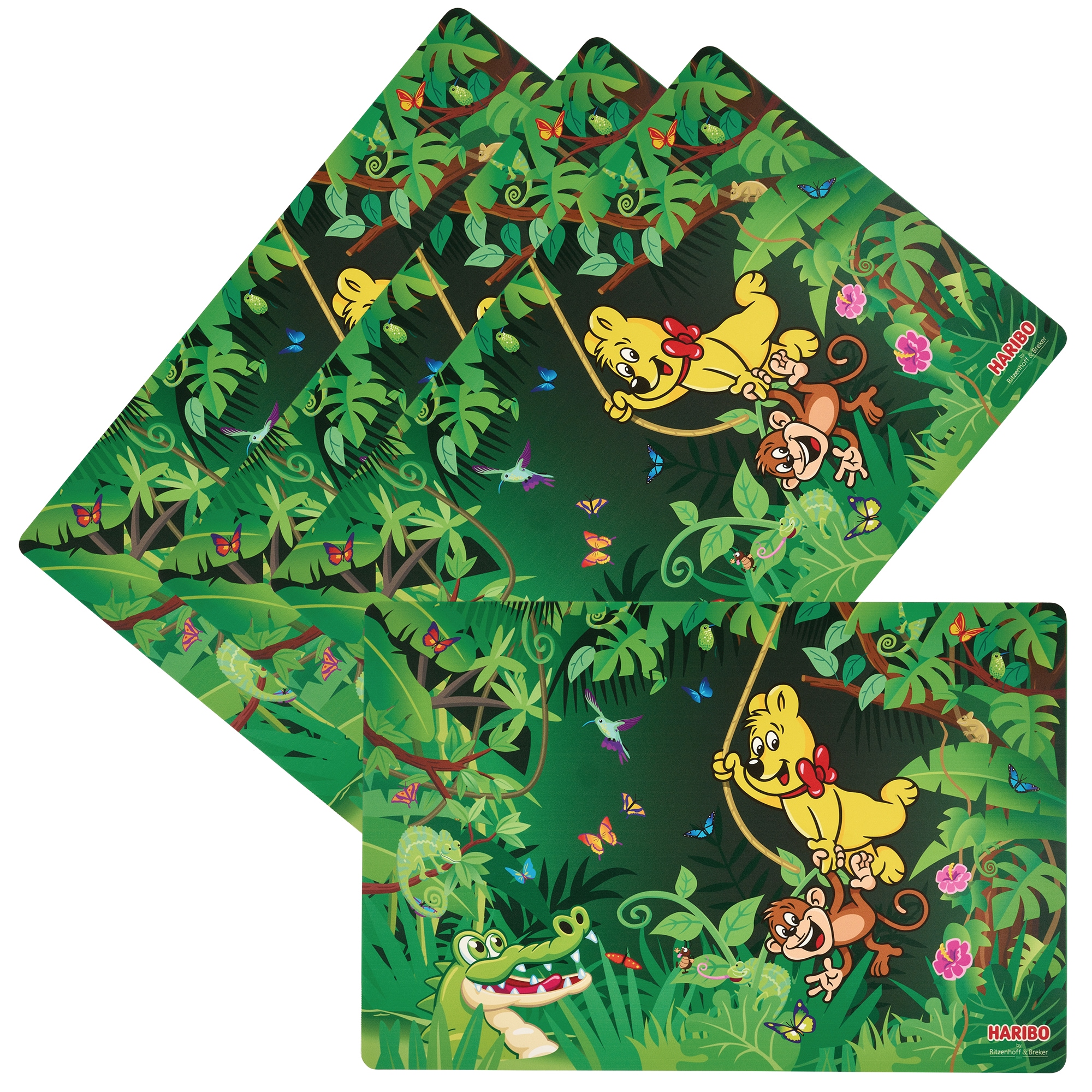 Ritzenhoff & Breker Platzset »HARIBO Jungle, 4-teilig, 45 x 30 cm«, (Set, 4 günstig online kaufen