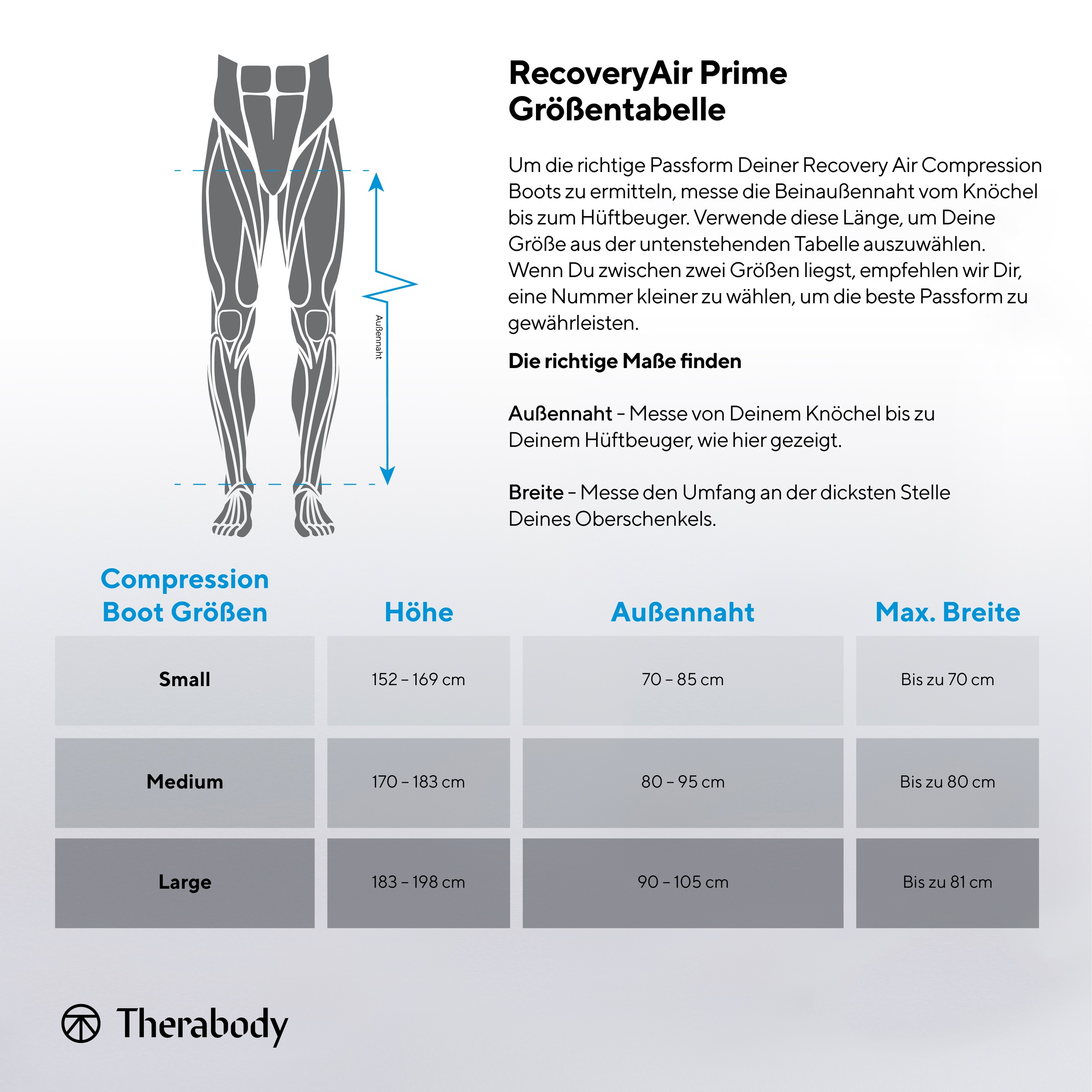 Therabody Massagegerät »Gr. M, RecoveryAir JetBoots Prime Kompressions-Stiefel, Medium«, lindert Muskelschmerz, fördert Regeneration, Leistung, Flexibilität