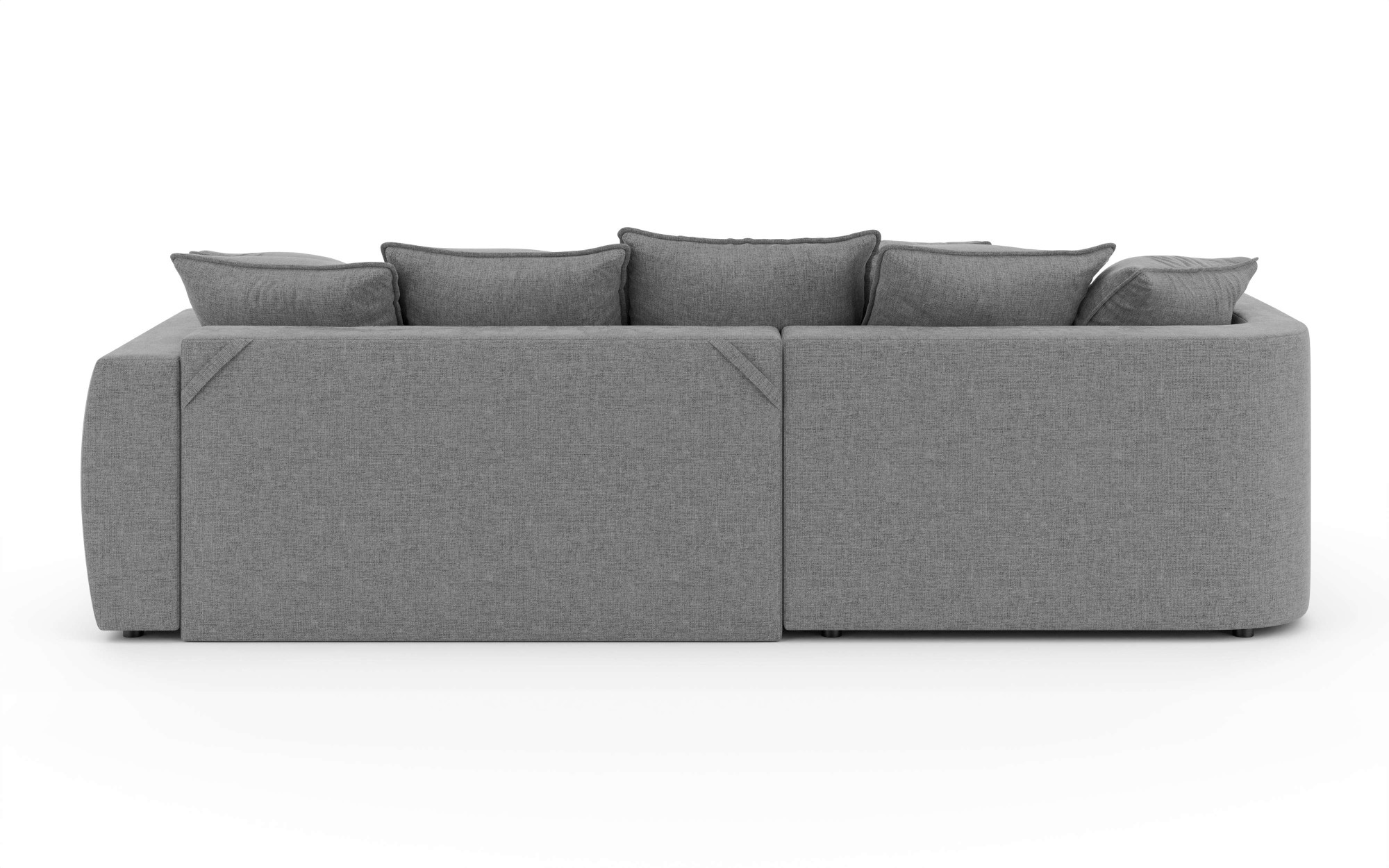 INOSIGN Ecksofa »Kahekili, Schlafsofa mit Bettkasten, Maße B/T/H: 255/181/90/ cm«, L-Form mit Wellenunterfederung, 7 Rückenkissen und 2 Zierkissen