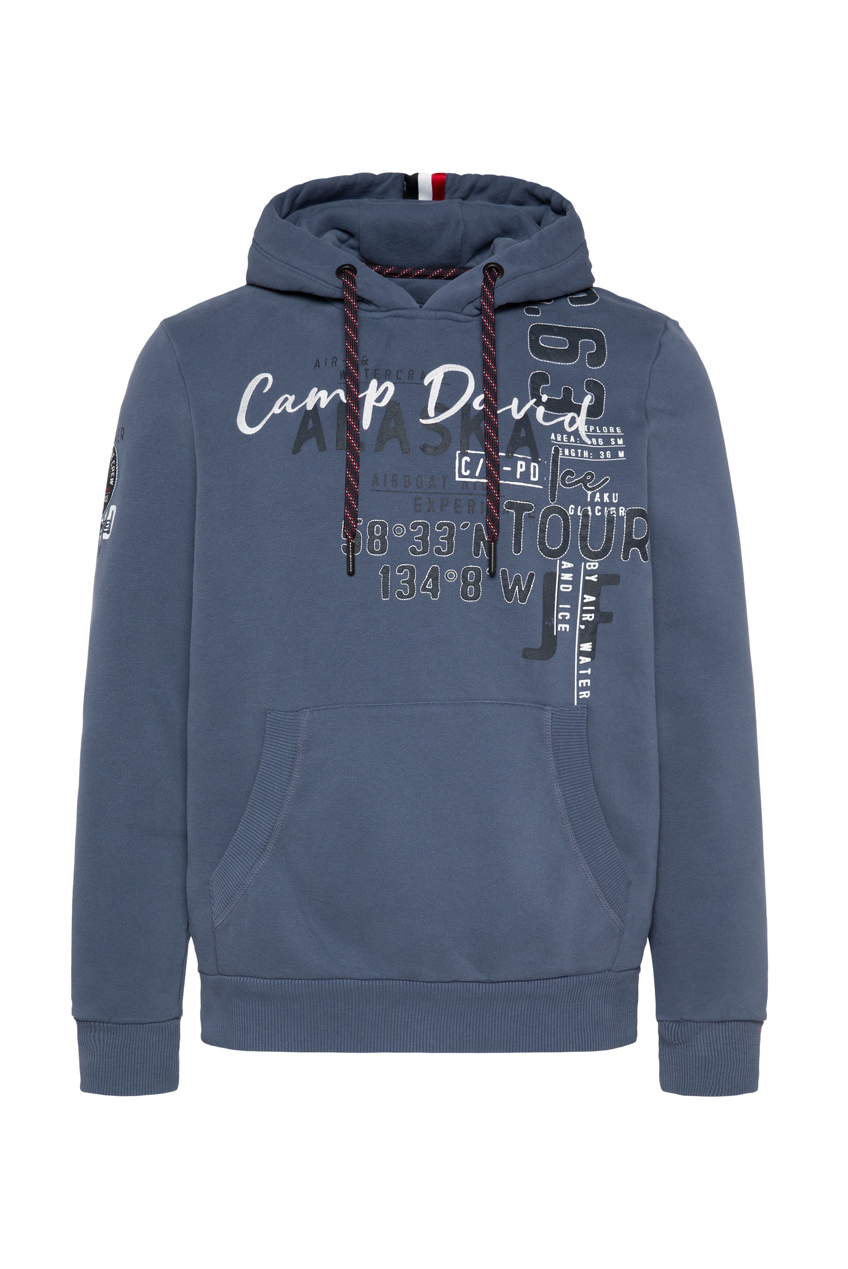 CAMP DAVID Kapuzensweatshirt, mit Label-Applikationen