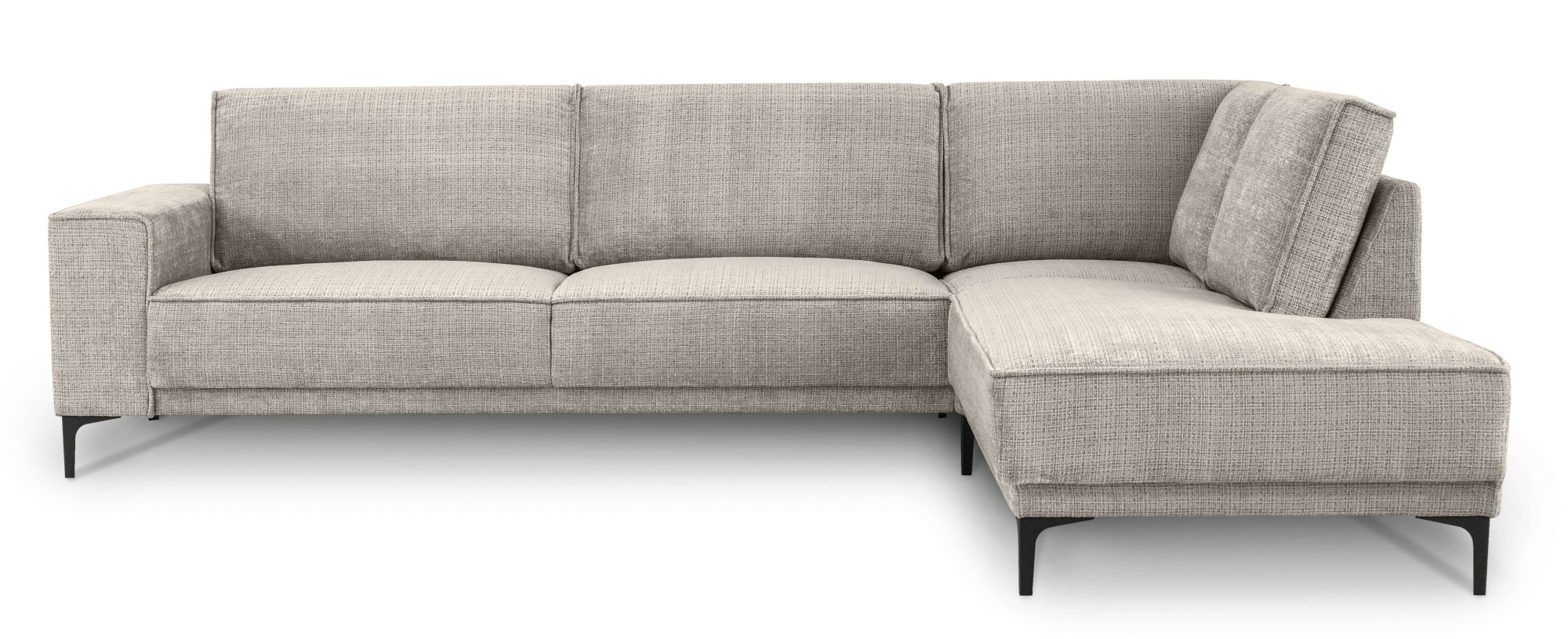 Places of Style Ecksofa »Polsterecke Oland, Struktur, Flachgewebe, Luxus-Mi günstig online kaufen