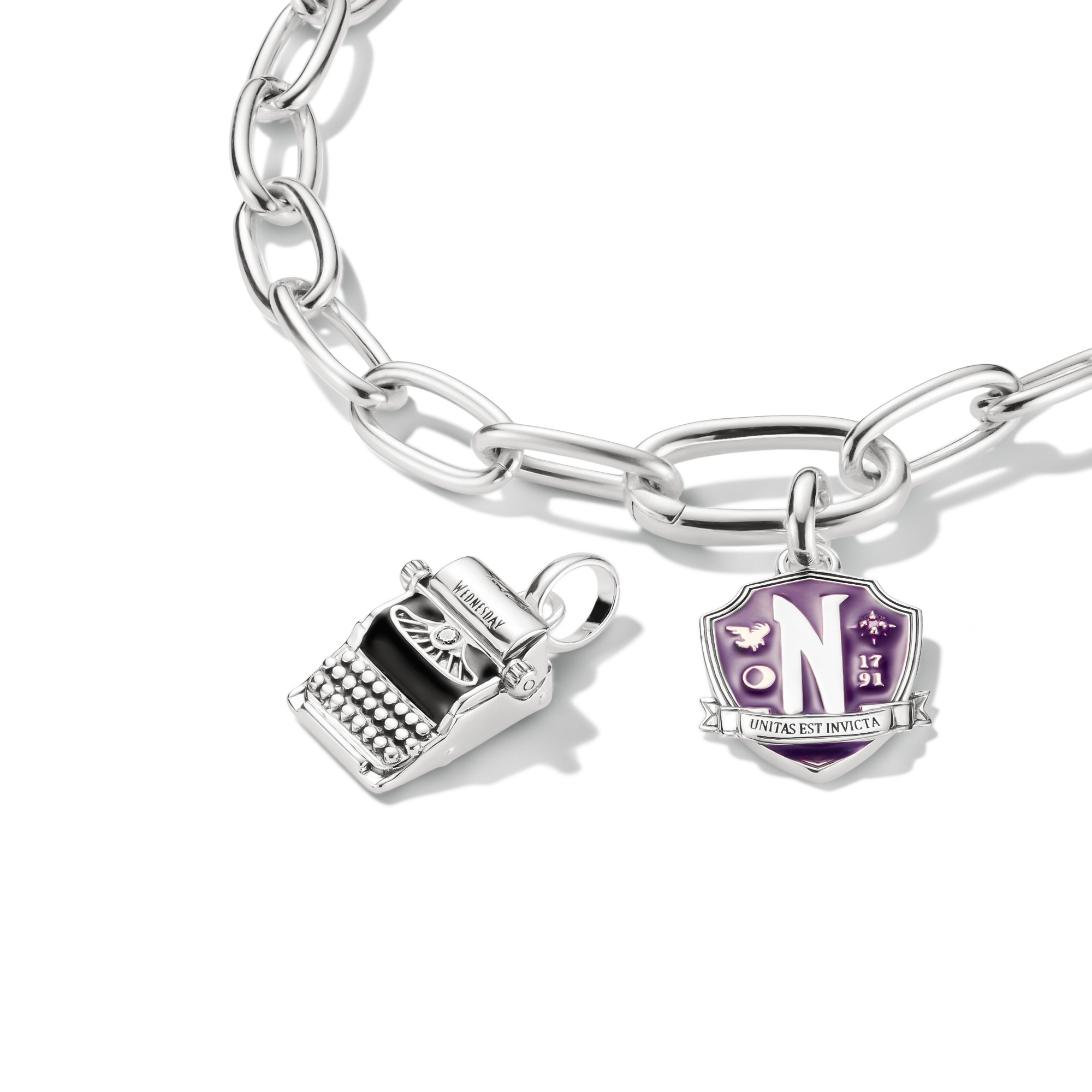 THOMAS SABO Charm-Einhänger »THOMAS SABO Wednesday Schreibmaschine Charm - Connect« mit Zirkonia (synth.)