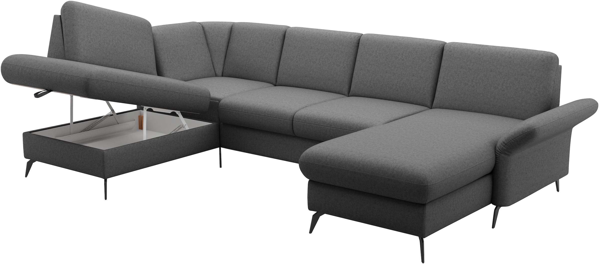 Home affaire Wohnlandschaft »Rochelle«, optional: Armteilverstellung, klappbar, Bettkasen