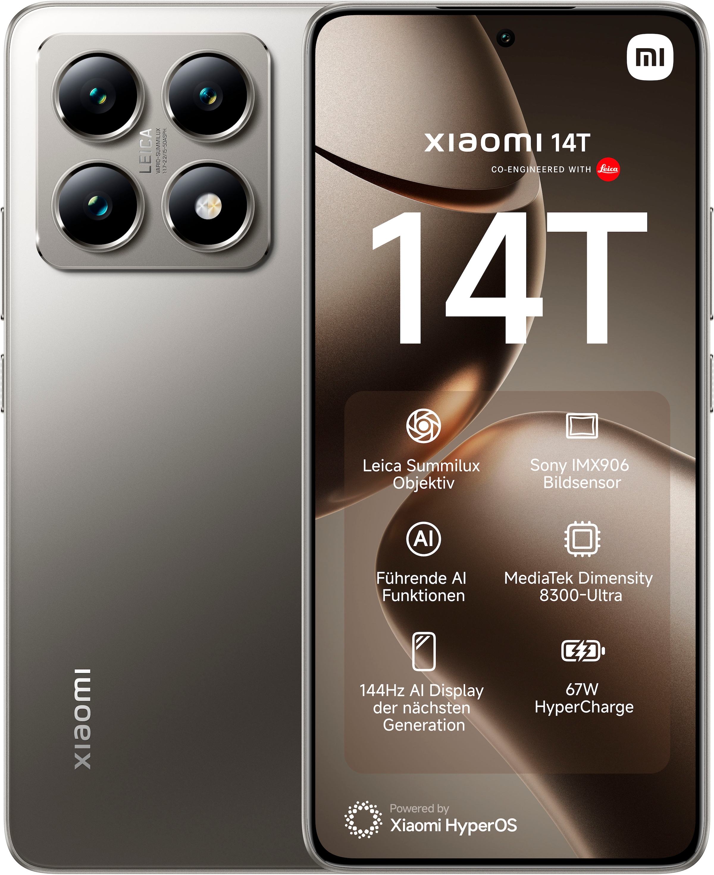 Xiaomi Smartphone »Xiaomi 14T 256GB«, Titan Gray