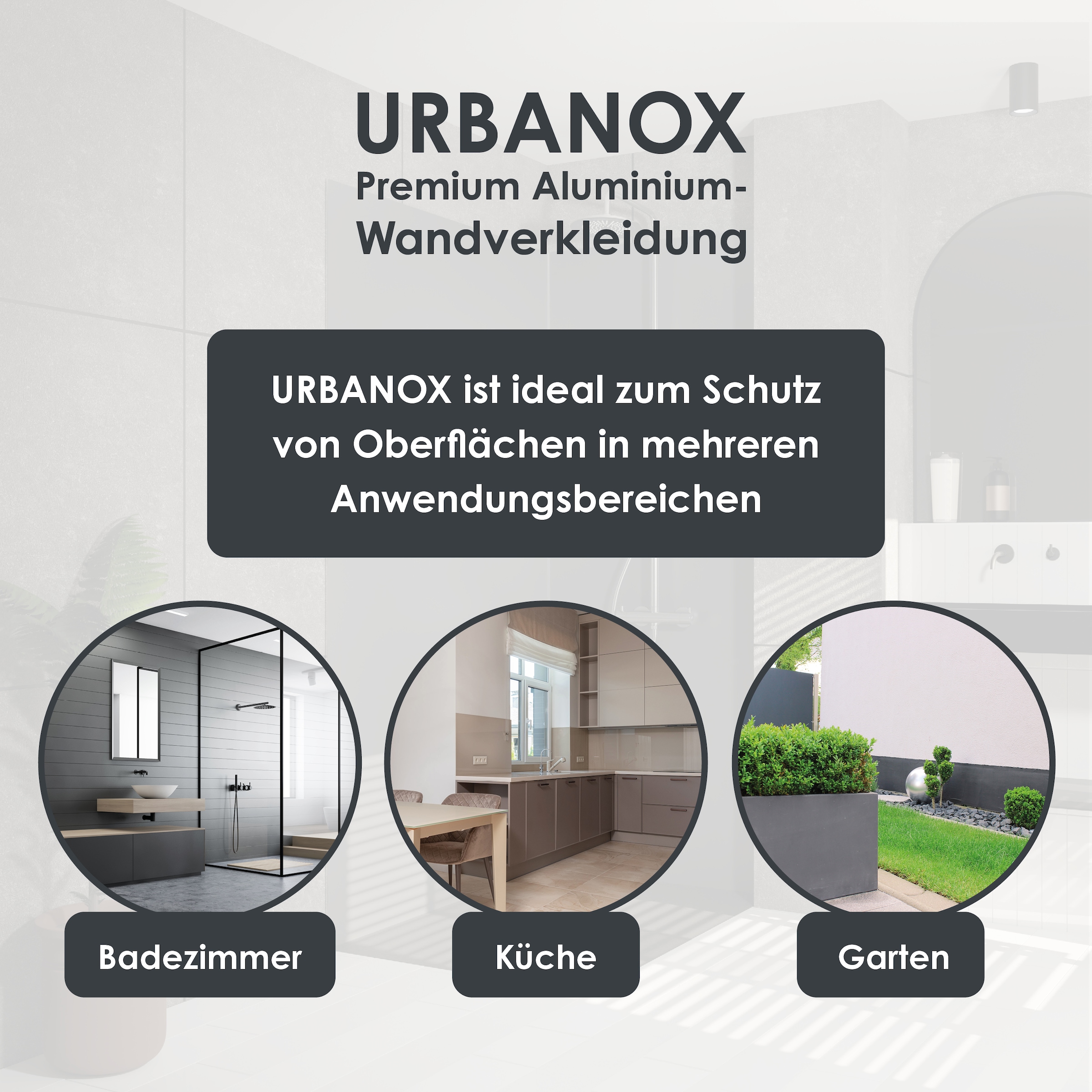 Marwell Duschrückwand »Urbanox«, (Set, 1 tlg.), in verschiedenen Größen erhältlich