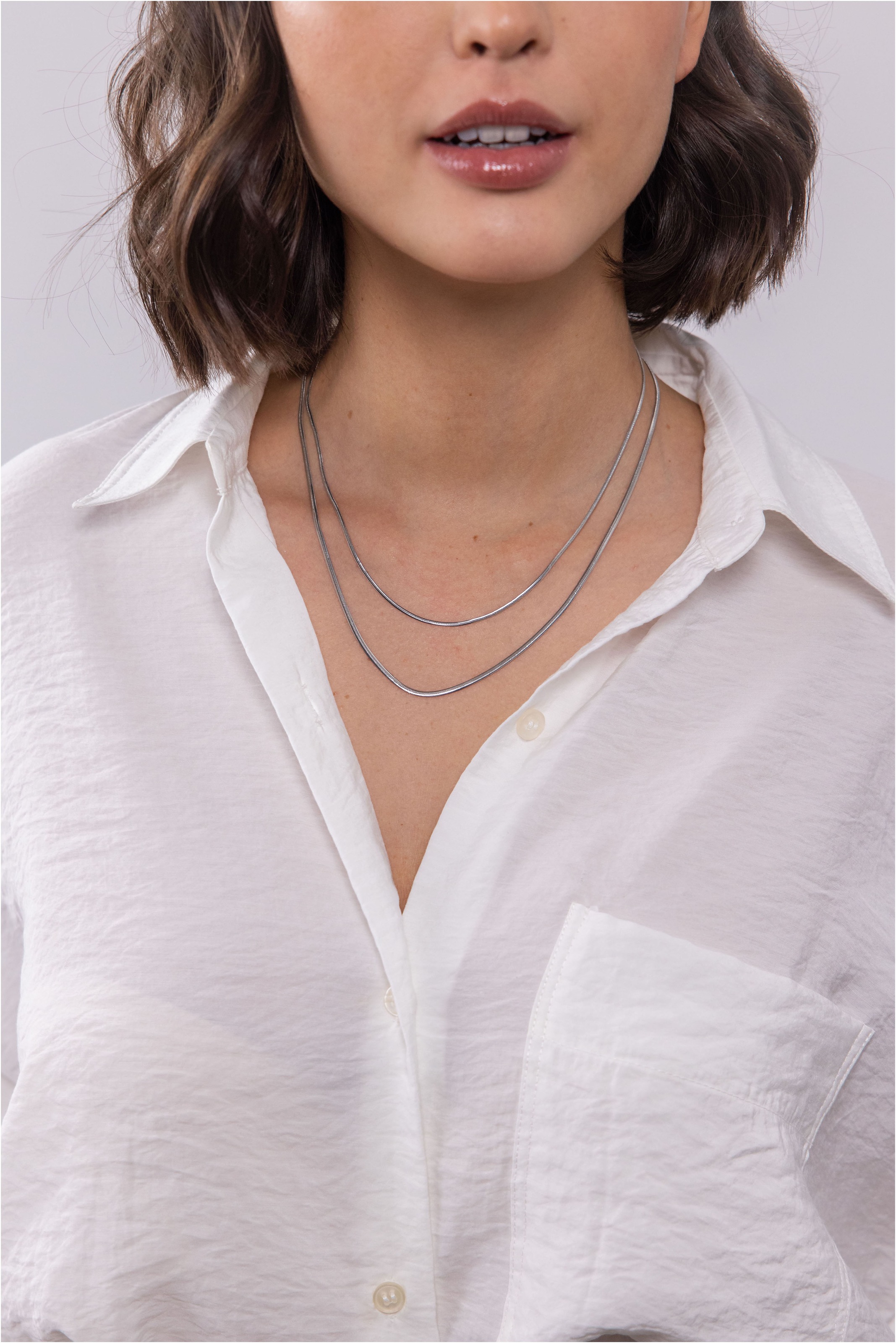 Purelei Kette ohne Anhänger »Schmuck Geschenk Two Layers doppelte Kette, 23171«