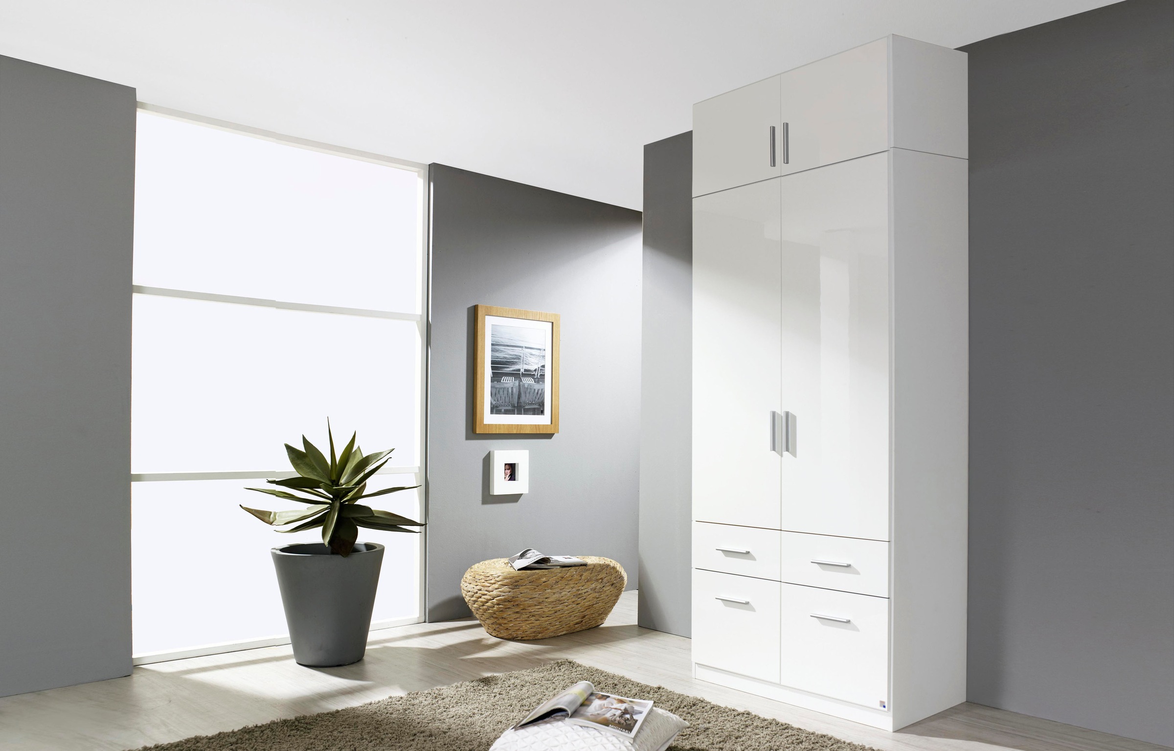 rauch Drehtürenschrank »Kleiderschrank Schrank Garderobe Schlafzimmerschrank CELLE«, in 4 Breiten und 2 Höhen, optional mit Schubkästen MADE IN GERMANY
