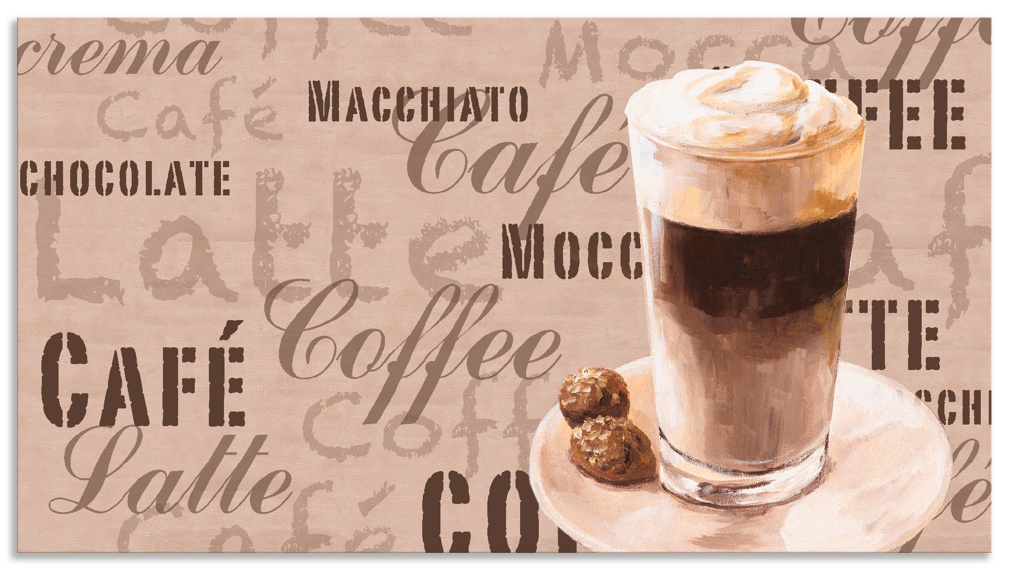 Artland Küchenrückwand "Kaffee - Latte Macchiato", (1 tlg.), Alu Spritzschu günstig online kaufen