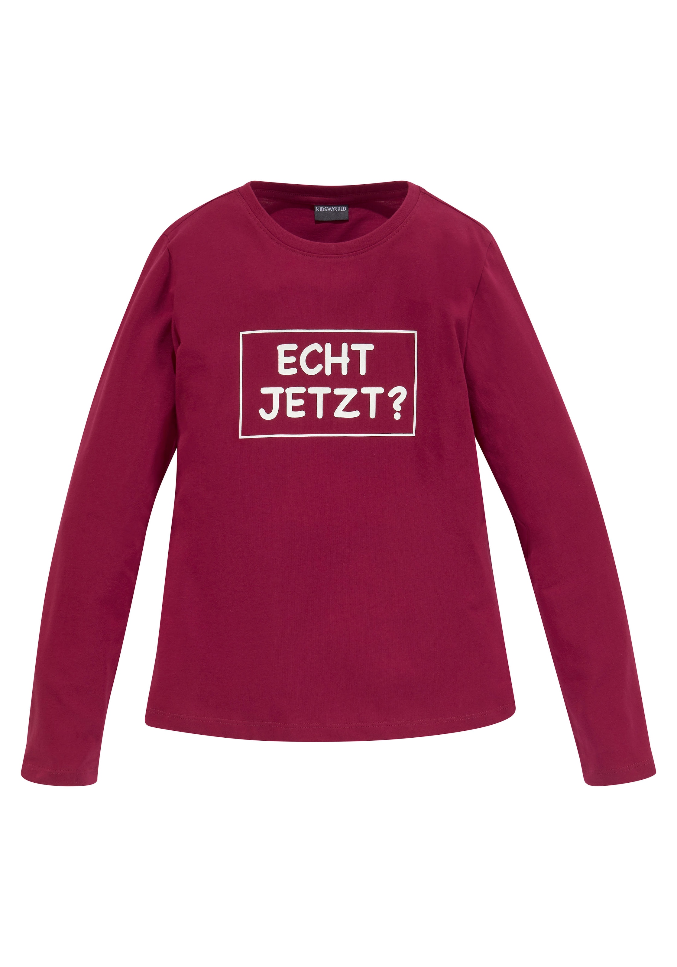 KIDSWORLD Langarmshirt »ECHT JETZT?«, Druck