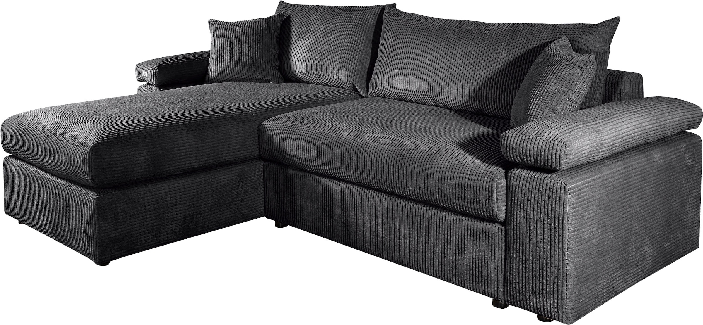 OTTO home Ecksofa »Cosy L-Form, Breite 234 cm, Sitzaufbau im Sandwich-Federkern« mit Kaltschaumauflage, Bezüge in Cord oder Struktur weich wählbar